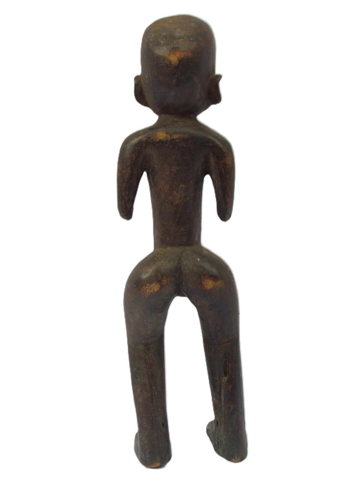 Antique Makonde Statue – 18" Hand-Carved Wood Sculpture – Tanzanian Mother Art