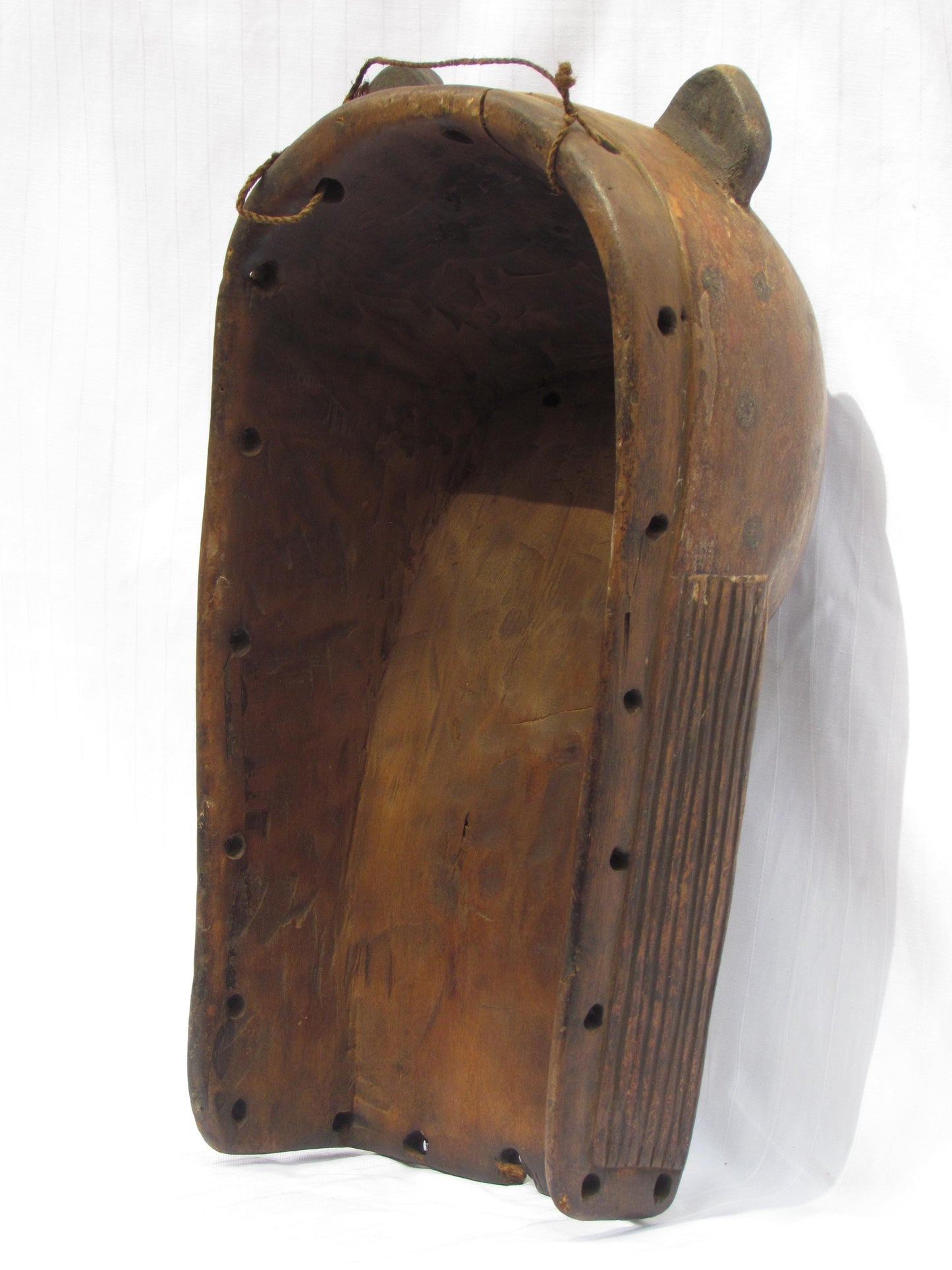 Luba Owl Mask | Authentic Congolese Tribal Art | Hand-Carved Wood Wisdom Totem Plaque