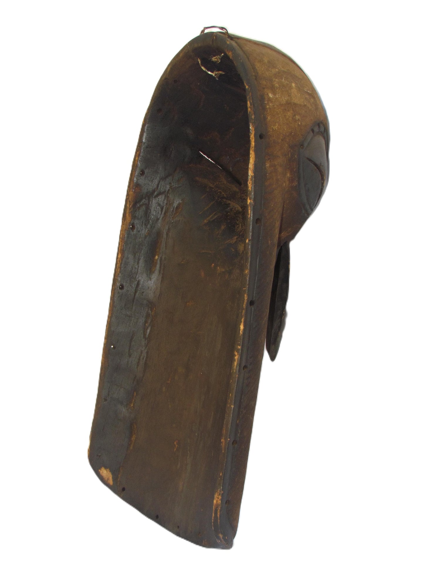 Kusu Bird Mask | Authentic Congolese Tribal Art | Hand-Carved Minimalist Ritual Plaque