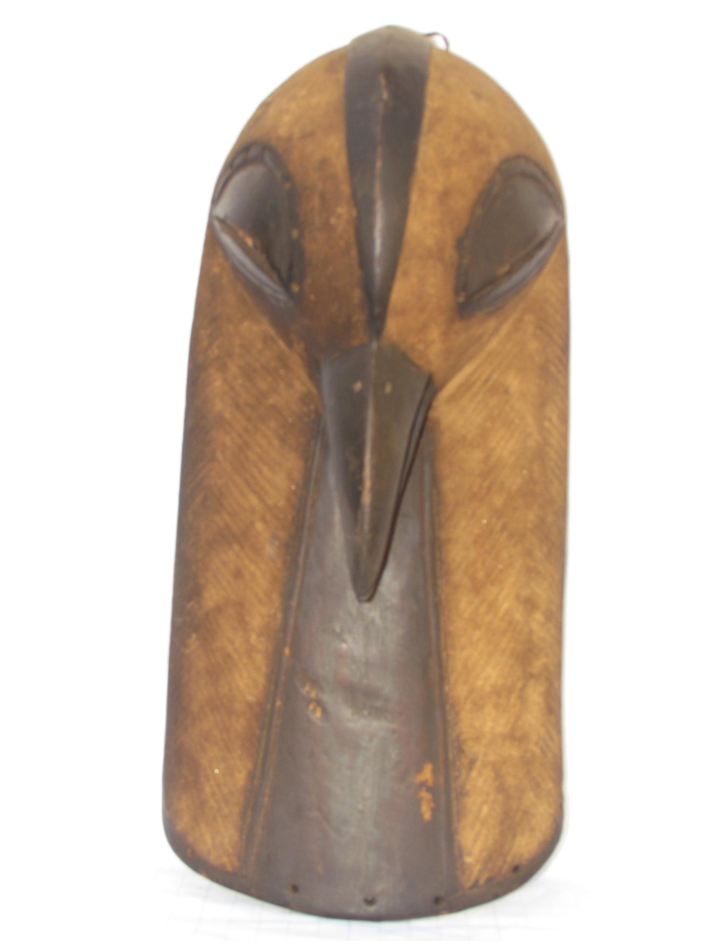 Kusu Bird Mask | Authentic Congolese Tribal Art | Hand-Carved Minimalist Ritual Plaque