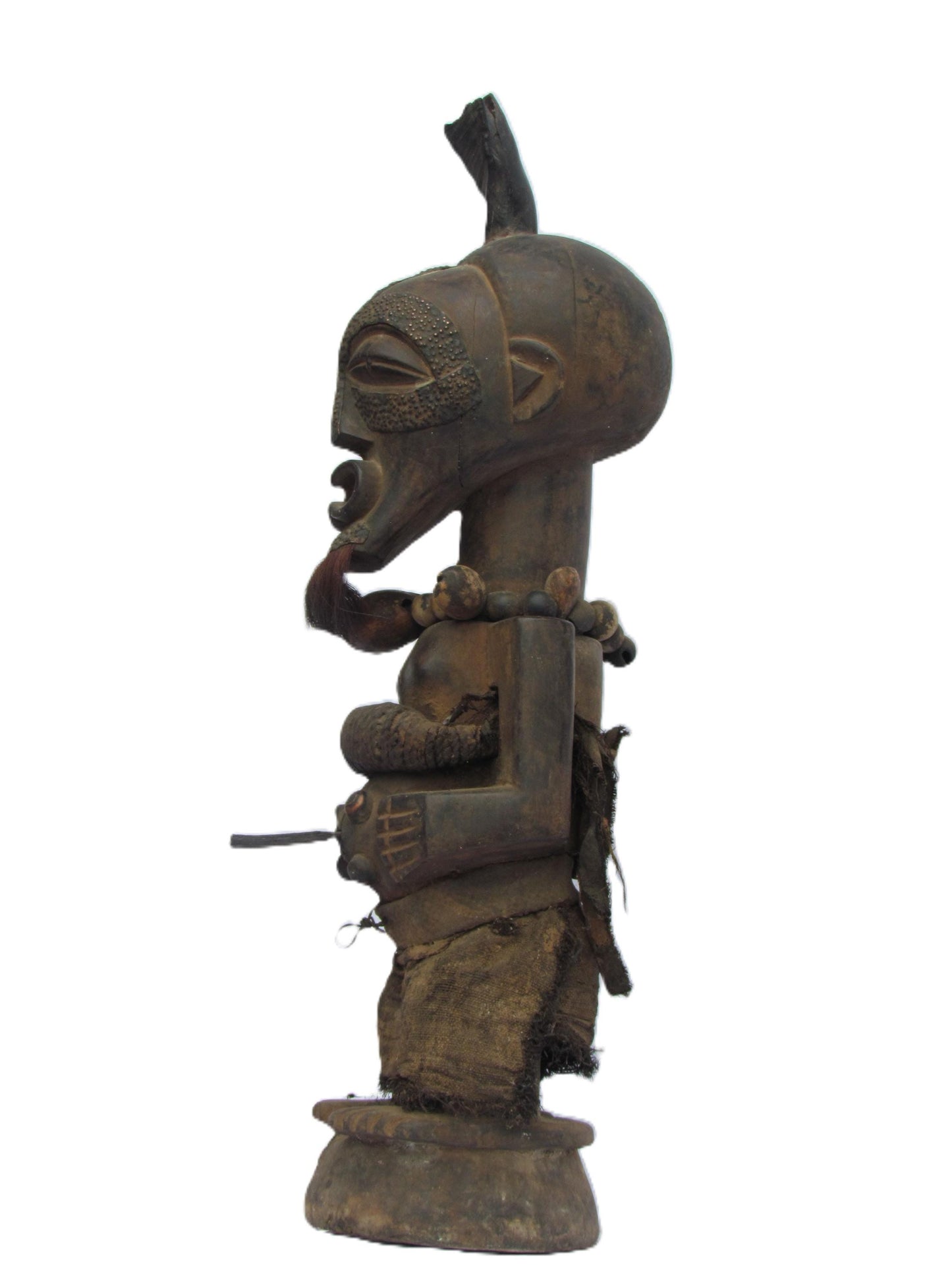 Large Songye Kifwebe Figure – 33" Manjiante Spirit Statue – Congo Tribal Art