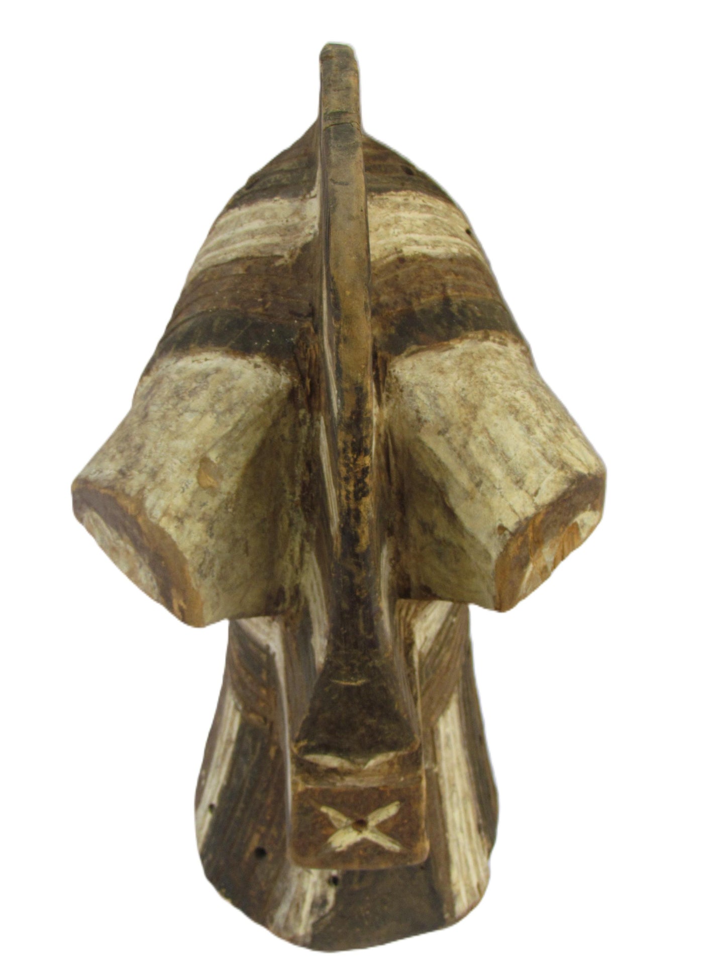 Ancient Songye Kifwebe Mask – 21" Hand-Carved Wood – Congo DRC Ethnic Art