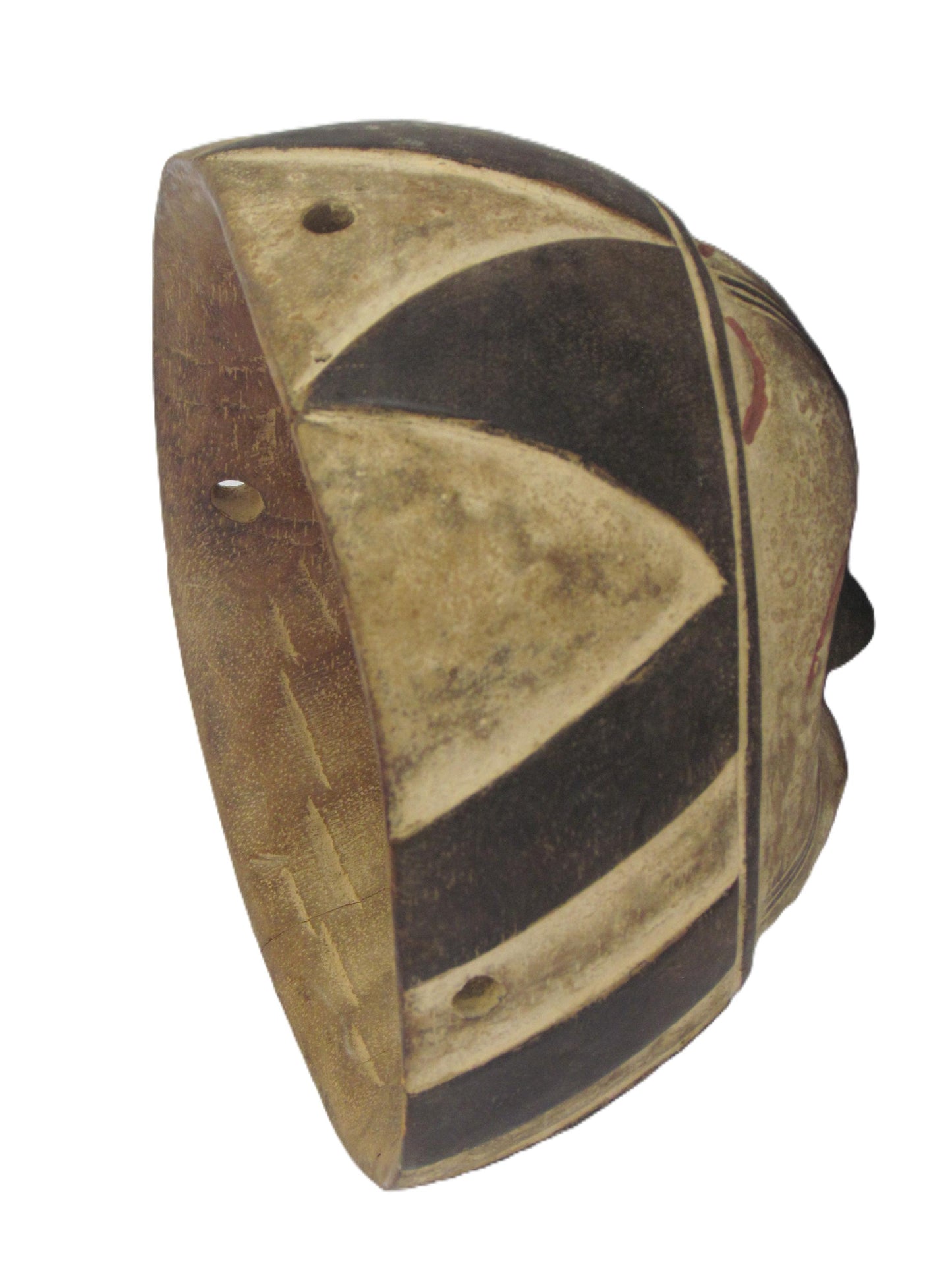 Punu White Face Mask | Hand-Carved Okuyi Wall Decor | Gabon Ancestral Spirit Art