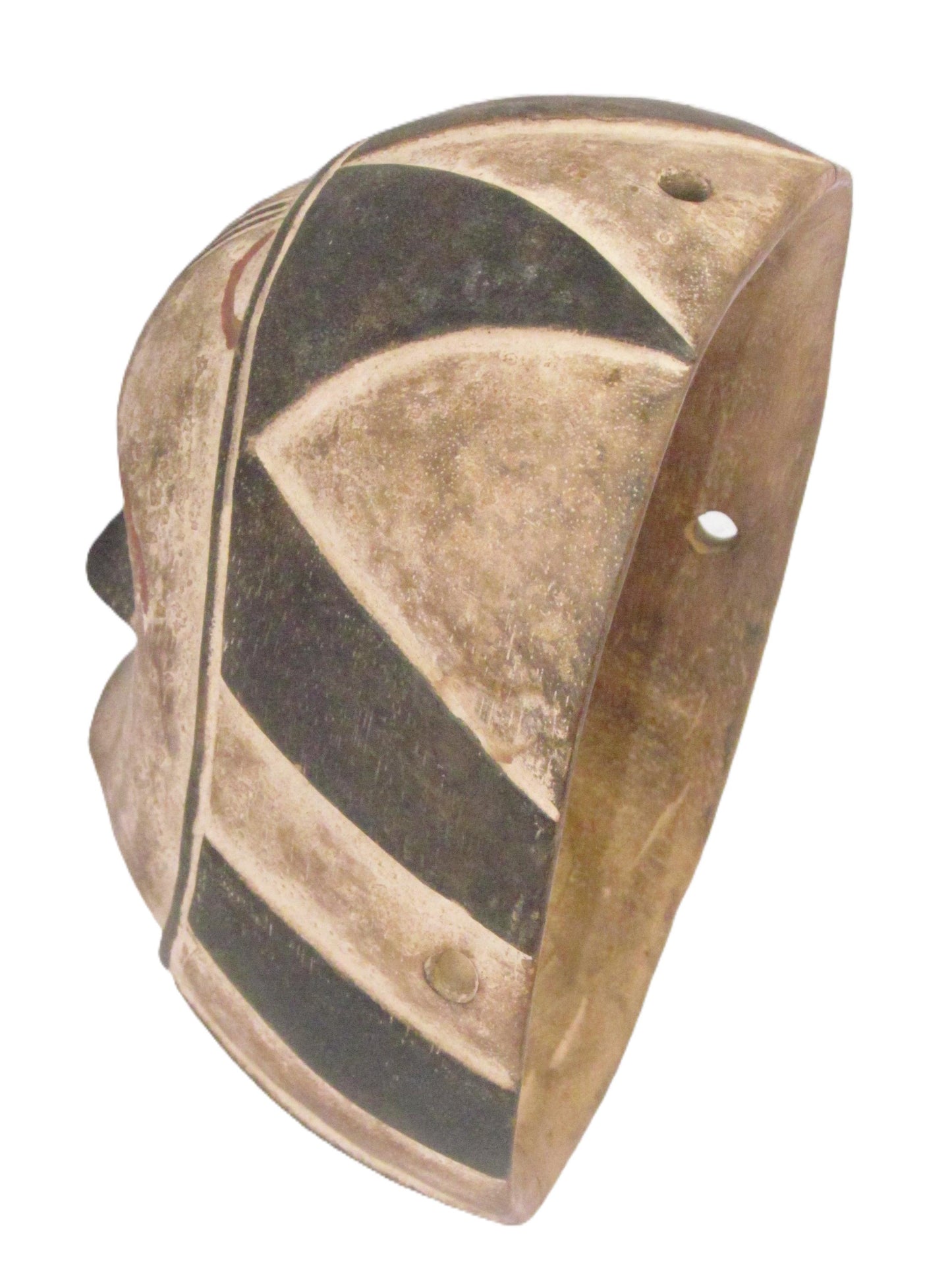 Punu White Face Mask | Hand-Carved Okuyi Wall Decor | Gabon Ancestral Spirit Art