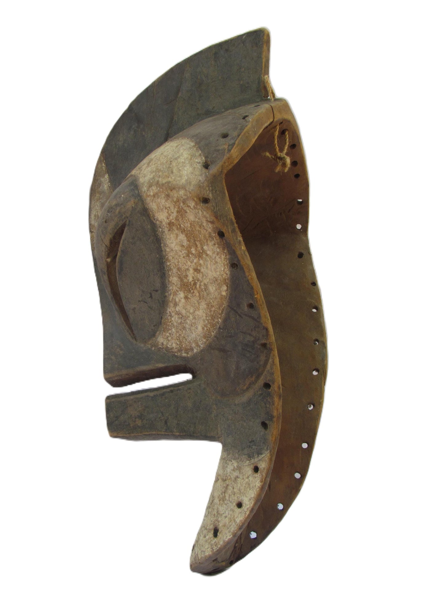 Songye Mask | Large Authentic Congolese Tribal Art | Hand-Carved Wood Ritual Wall Sculpture