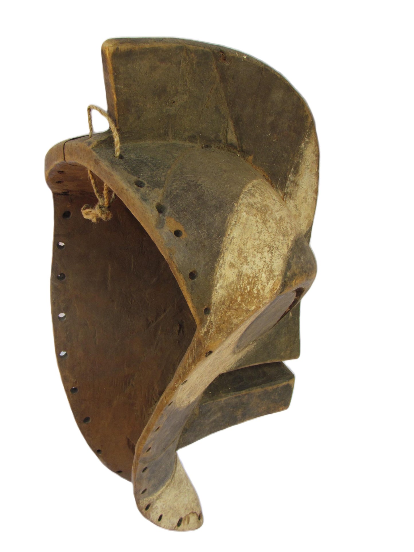 Songye Mask | Large Authentic Congolese Tribal Art | Hand-Carved Wood Ritual Wall Sculpture