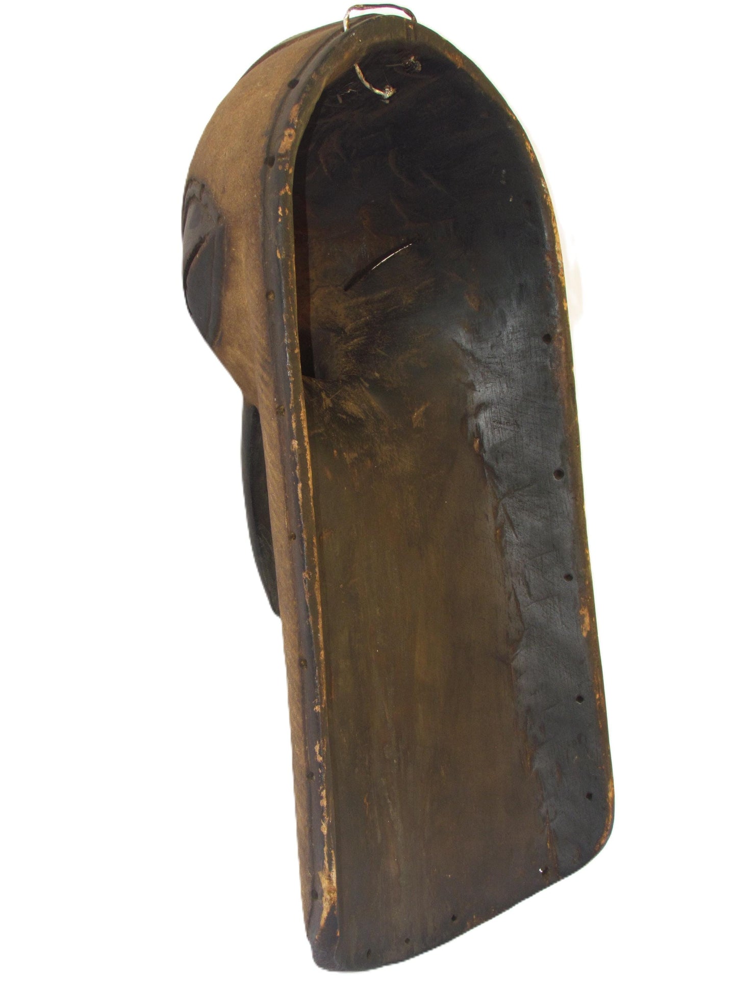 Kusu Bird Mask | Authentic Congolese Tribal Art | Hand-Carved Minimalist Ritual Plaque