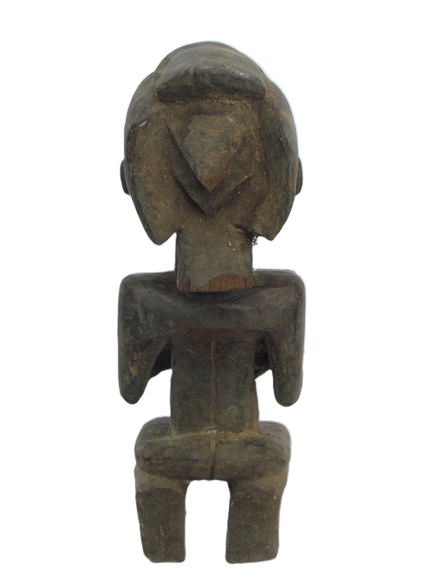 Luba Kneeling Statue | Hand-Carved Wood Female Figure | Congo Ancestral Devotion Art
