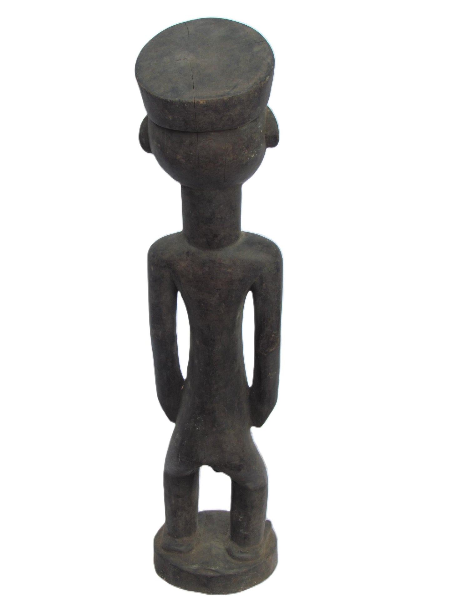 Zande Male Statue | Hand-Carved Wood Primitive Figure | Congo Ancestral Tribal Art