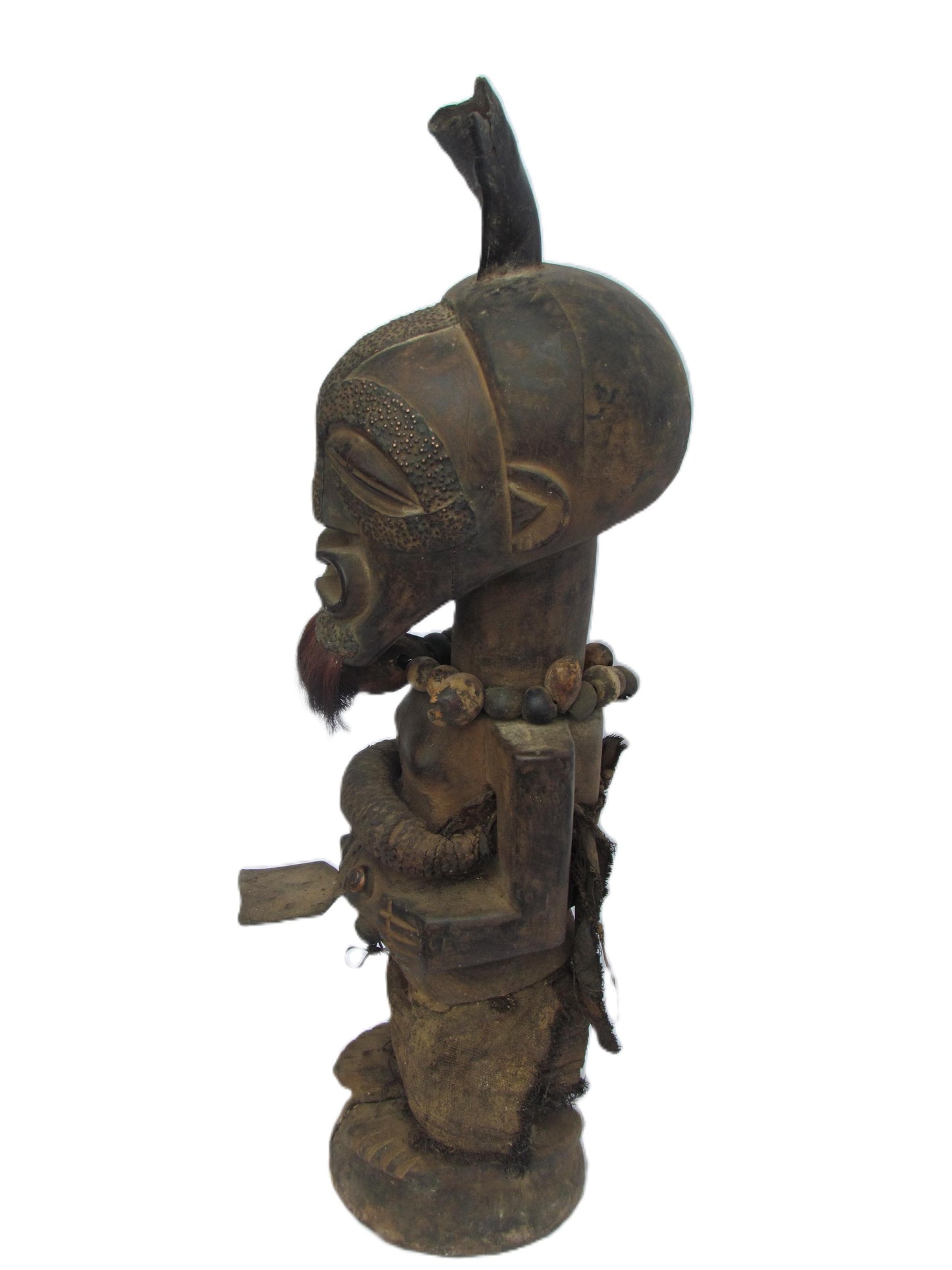 Large Songye Kifwebe Figure – 33" Manjiante Spirit Statue – Congo Tribal Art