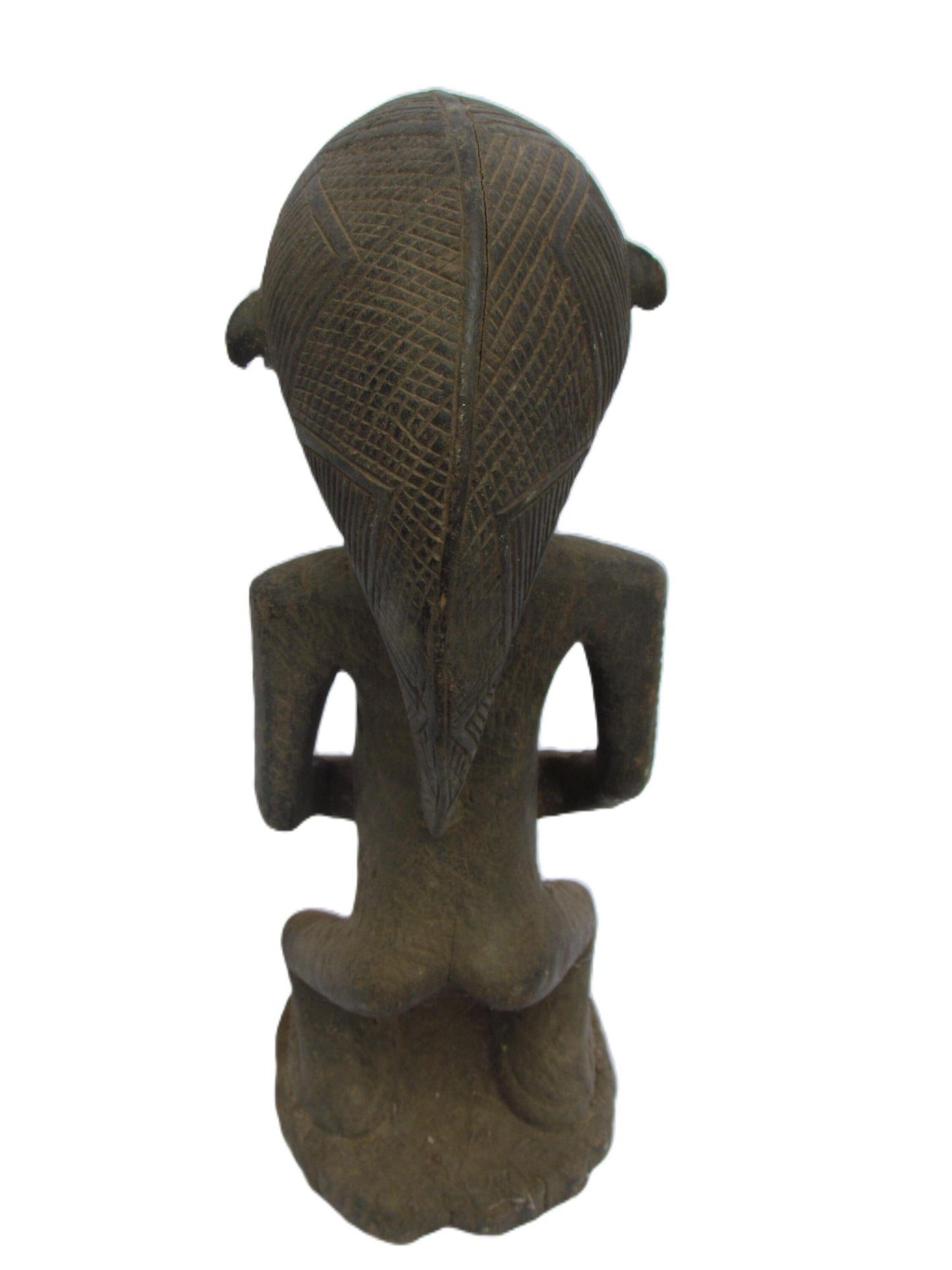 Tabwa Female Figure | Hand-Carved Wood Tribal Statue | Congo Ancestral Scar Art