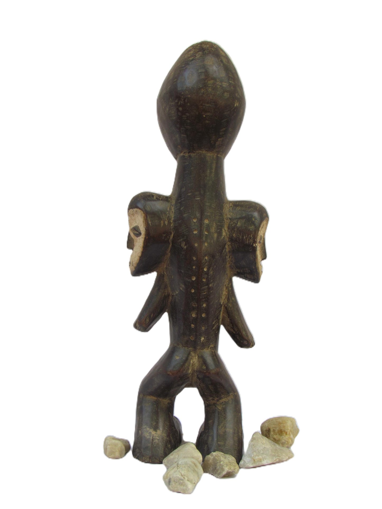 Lega Tribal Sculpture | Multi-Headed Carved Wood Figure | Congo Bwami Ritual Art