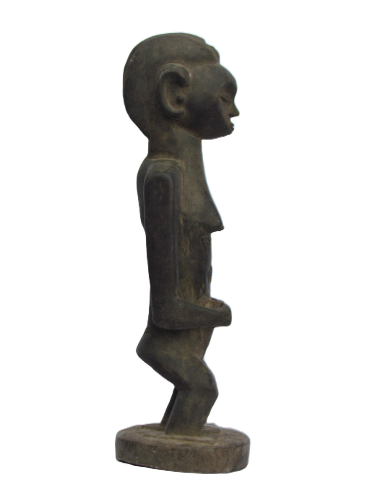 Luba Female Figure – 19" Hand-Carved Wood – Congo DRC African Prestige Art