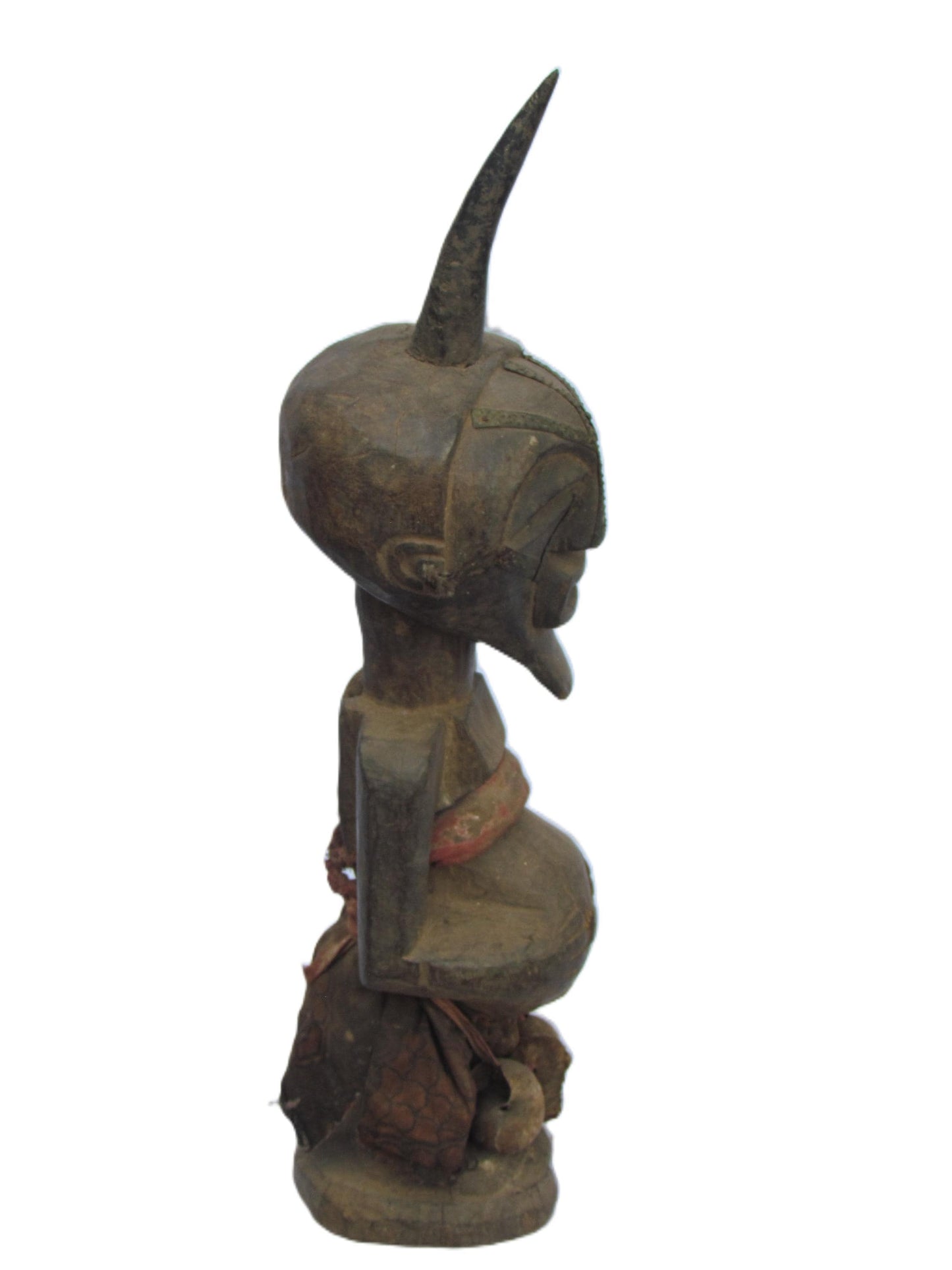 Songye Male Statue – 25" Hand-Carved Wood – 20th Century Congo Tribal Art