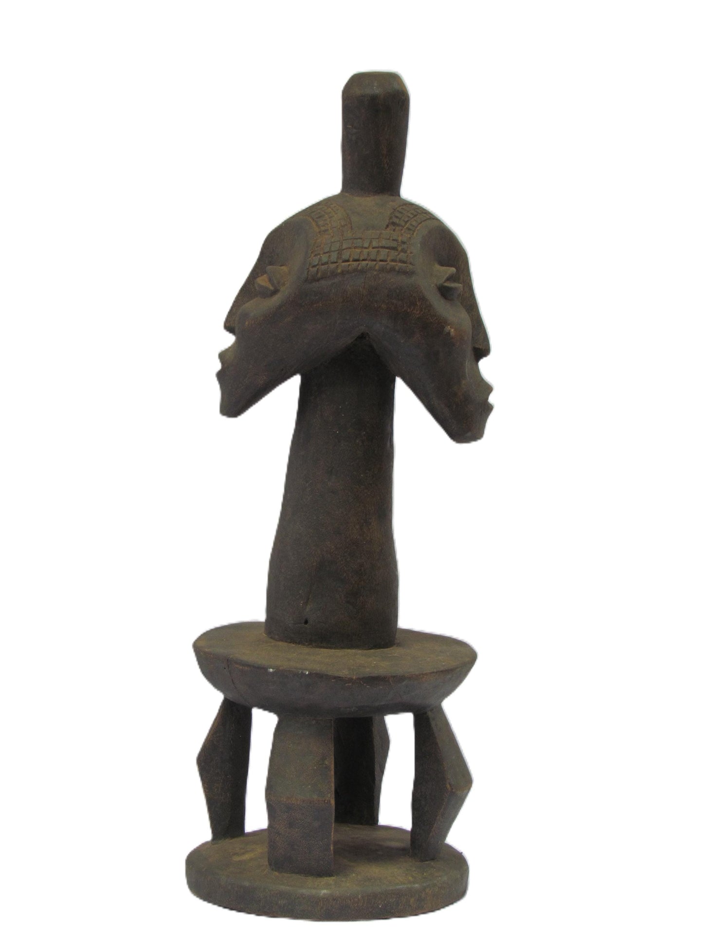 Lega Tribal Figure | Large Carved Wood Bwami Statue | Congo Ancestral Wisdom Art