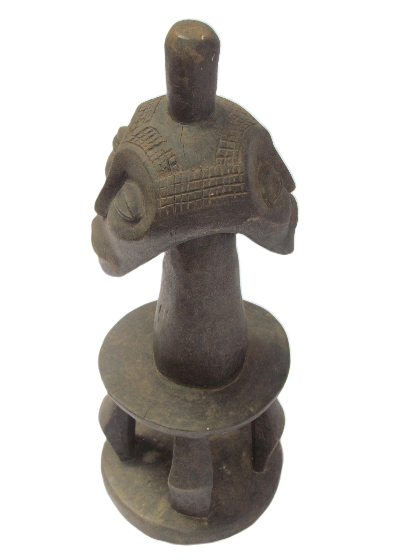 Lega Tribal Figure | Large Carved Wood Bwami Statue | Congo Ancestral Wisdom Art