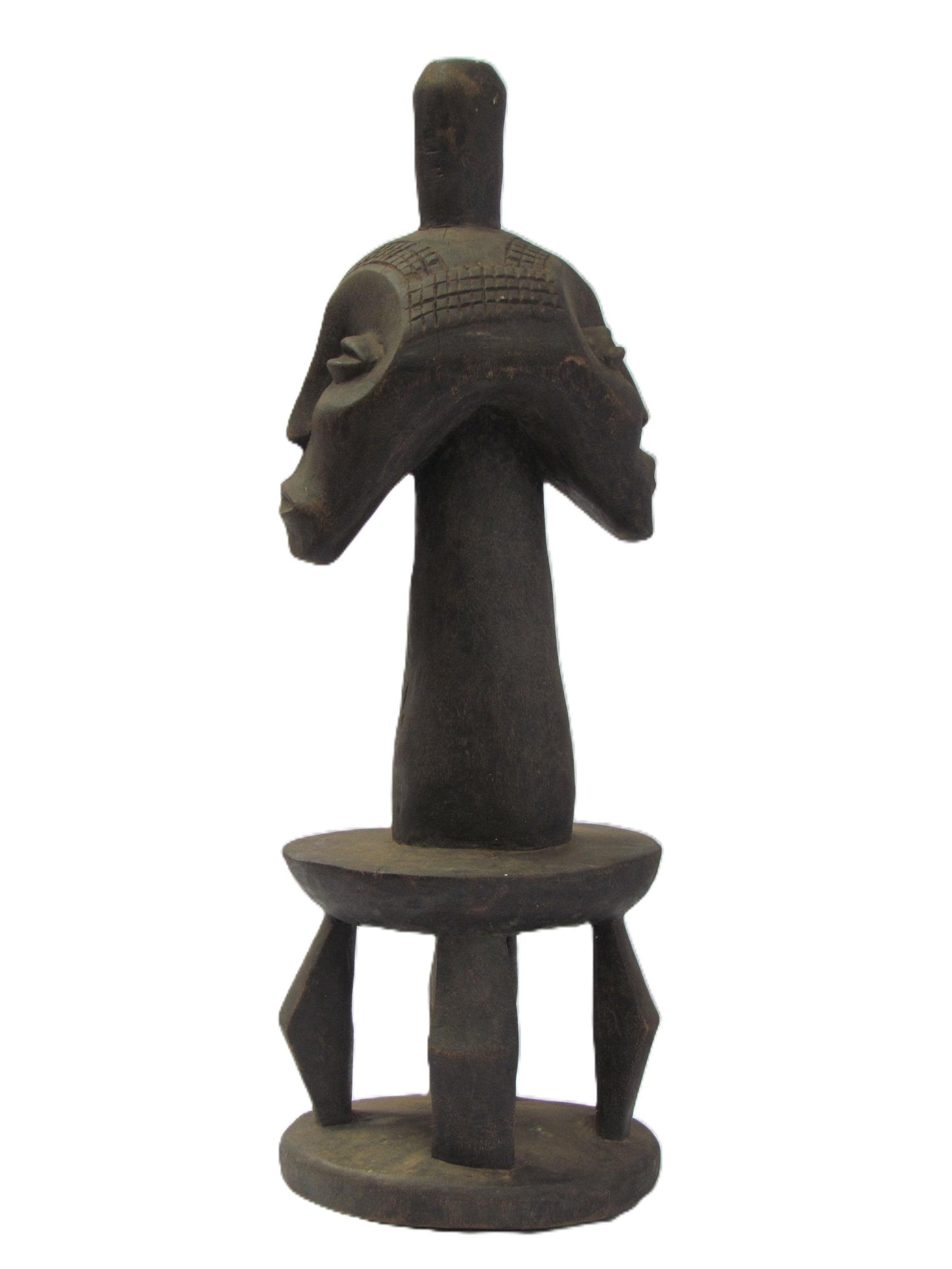 Lega Tribal Figure | Large Carved Wood Bwami Statue | Congo Ancestral Wisdom Art