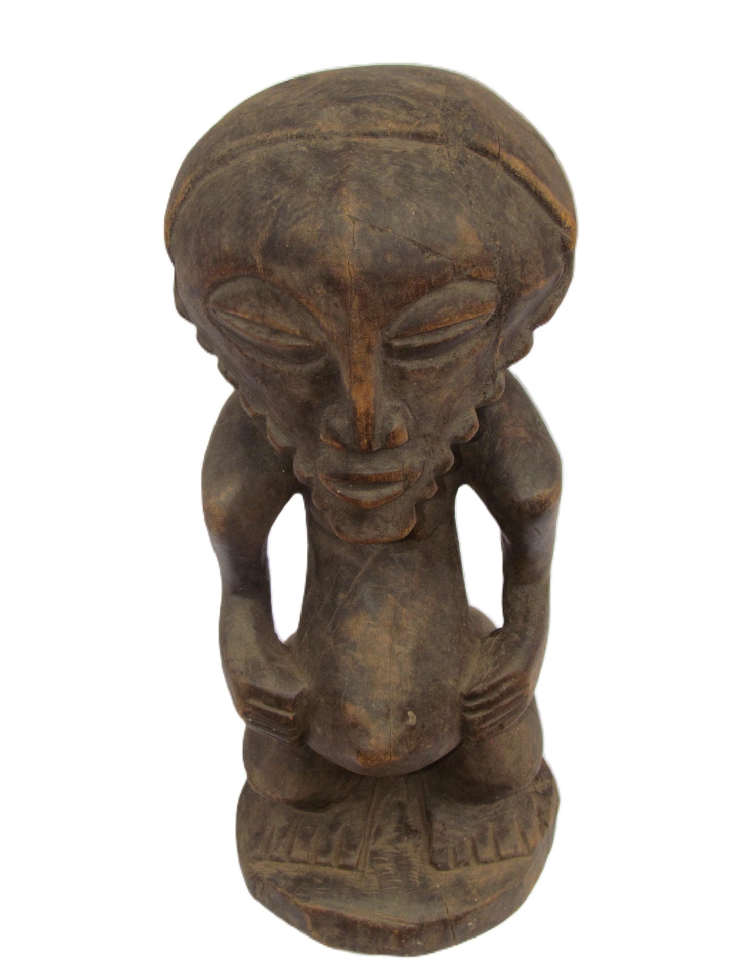 Antique Bembe Female Figure – Congo Tribal Wood Statue – African Ancestor Art