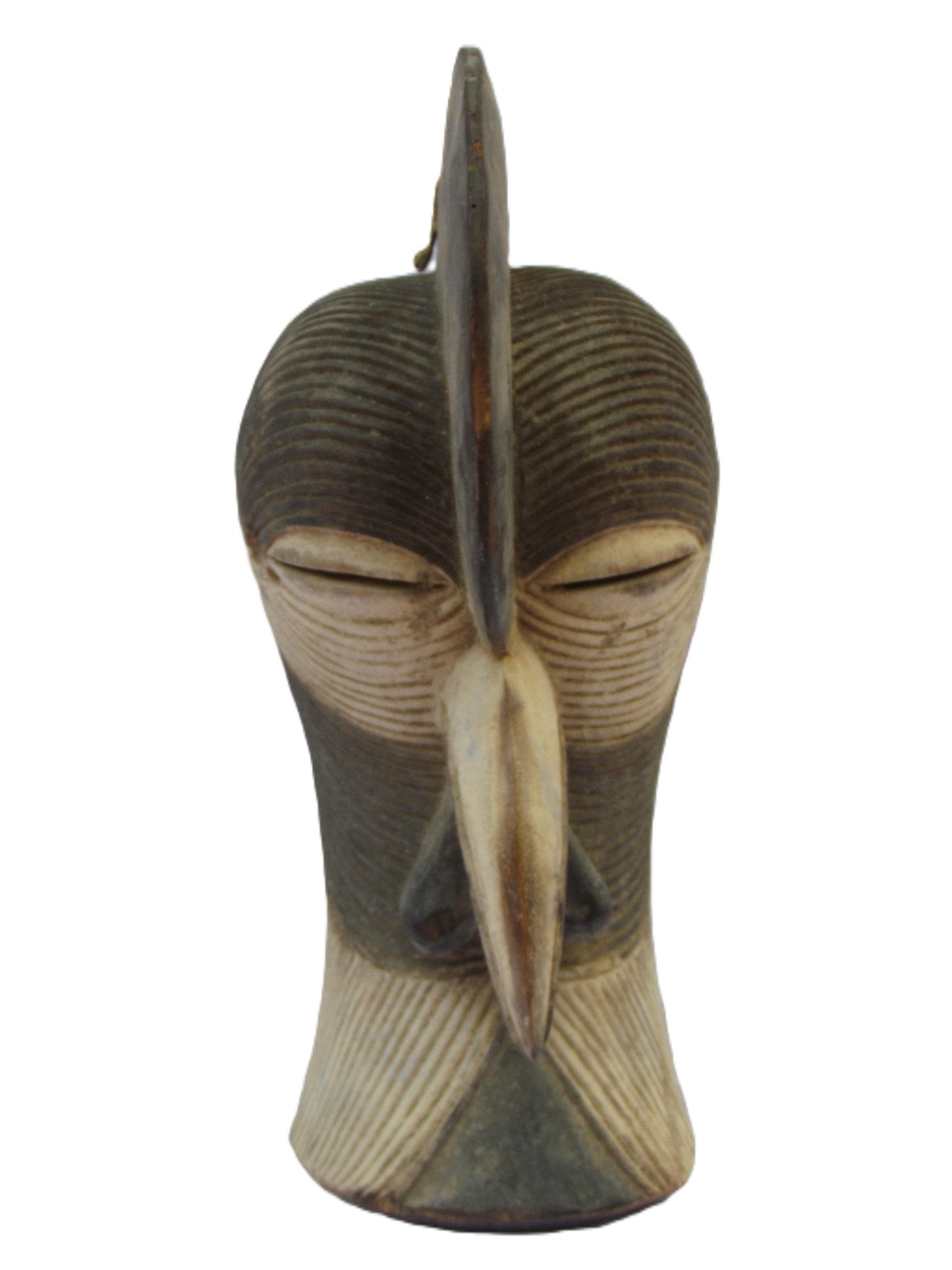 Songye Kifwebe Mask | Deep Carved Wood Wall Decor | Congo Ritual Protection Art