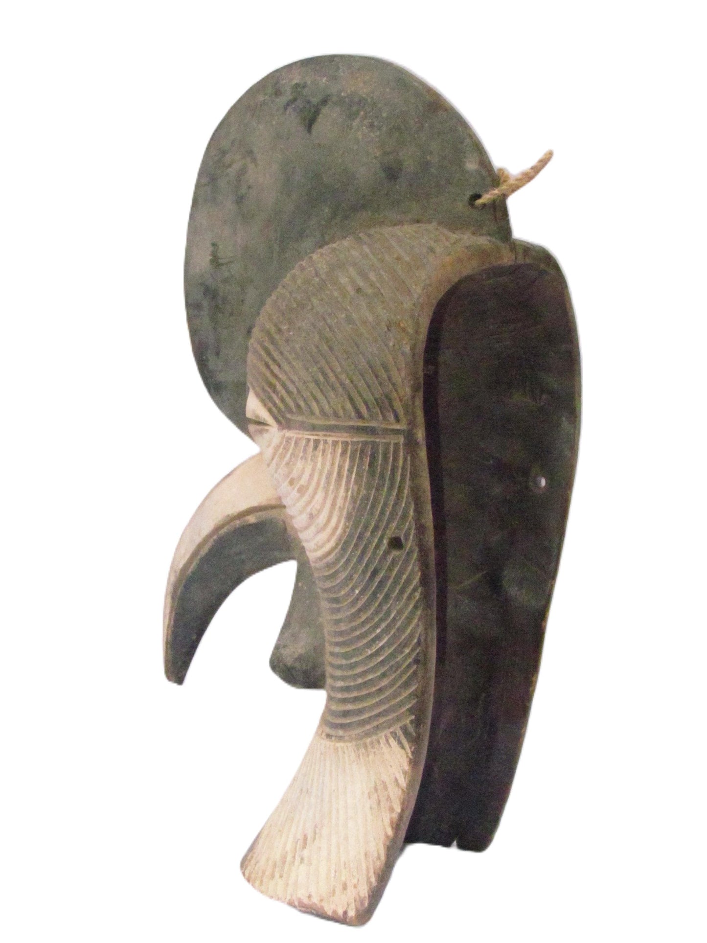 Songye Kifwebe Mask | Deep Carved Wood Wall Decor | Congo Ritual Protection Art