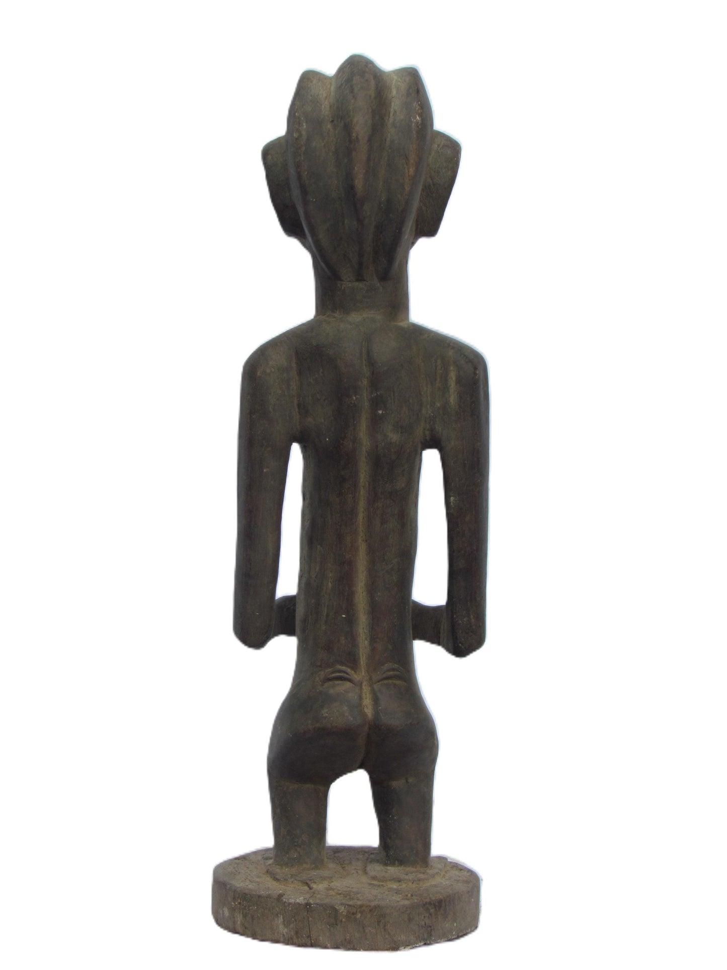 Luba Female Figure – 19" Hand-Carved Wood – Congo DRC African Prestige Art