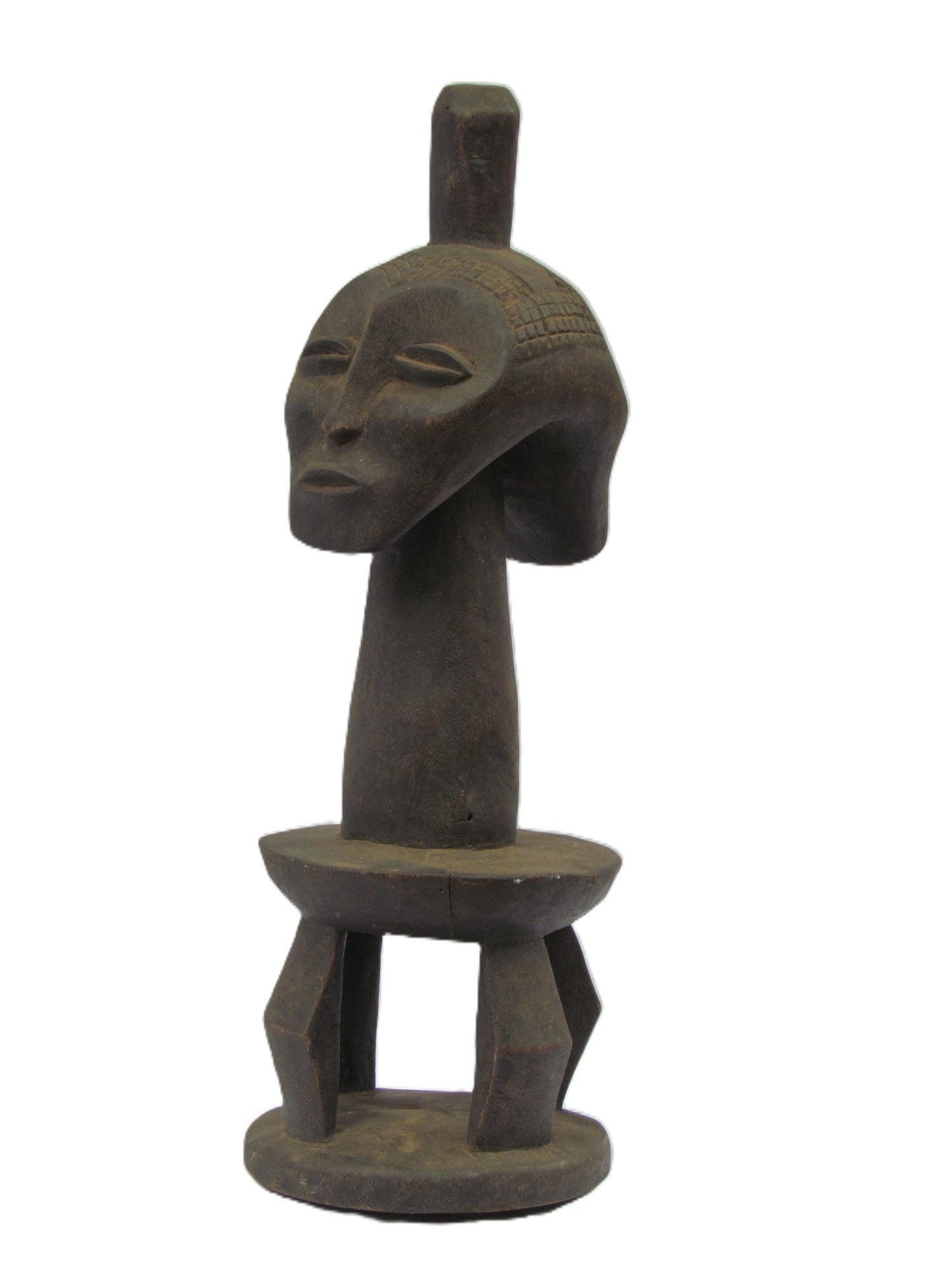 Lega Tribal Figure | Large Carved Wood Bwami Statue | Congo Ancestral Wisdom Art
