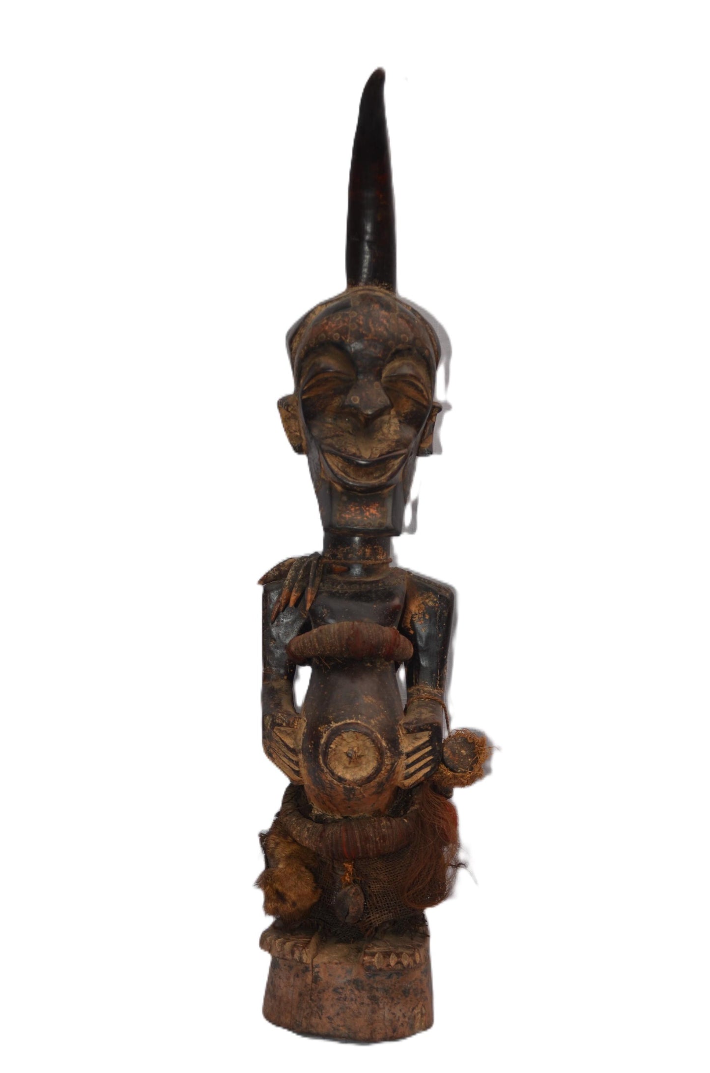 Male Songye Statue, African Tribal Sculpture, Handmade Congo Art Decor