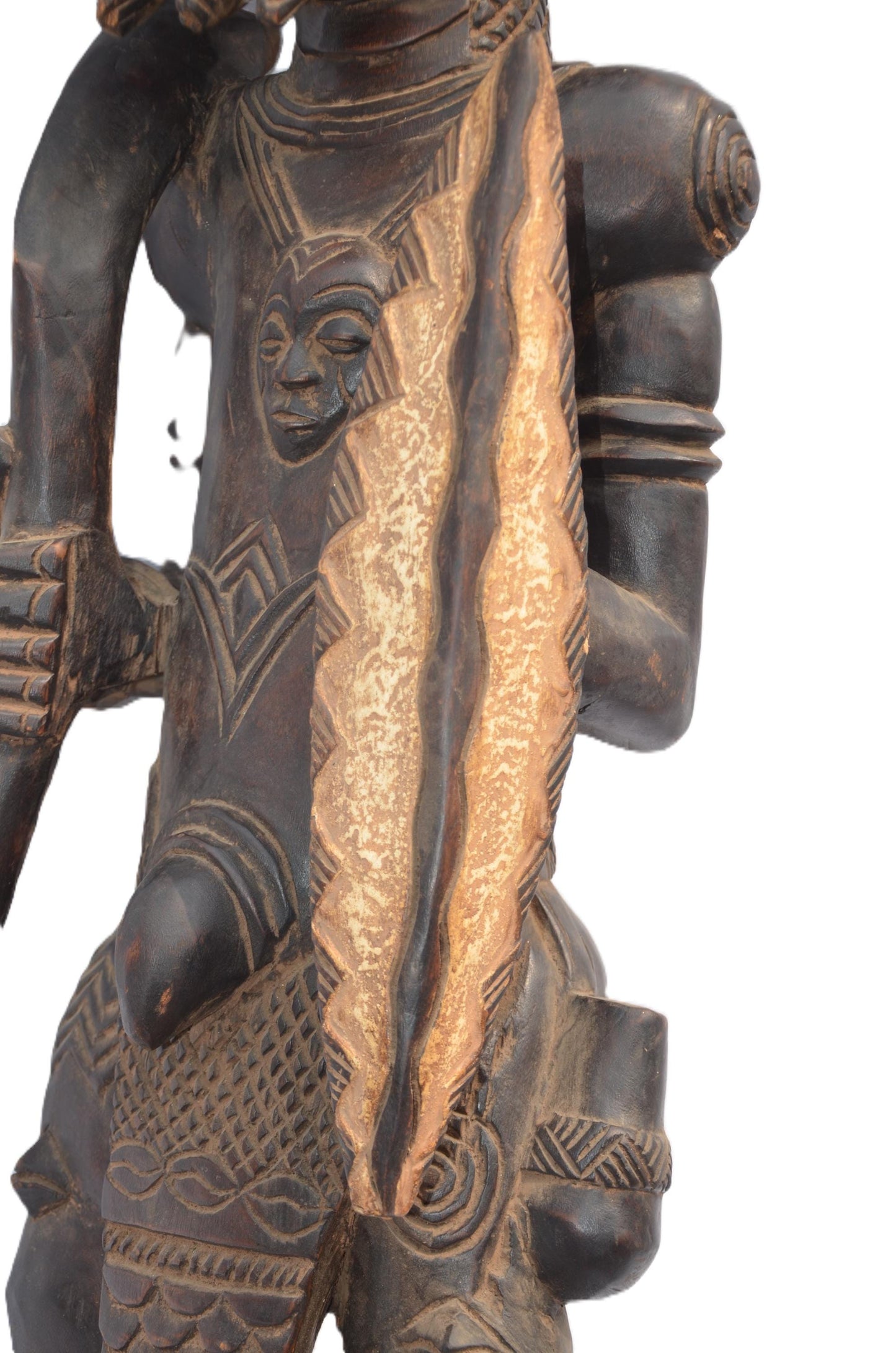 Benelulua Warrior Statue, African Tribal Sculpture, Rare Congo Art