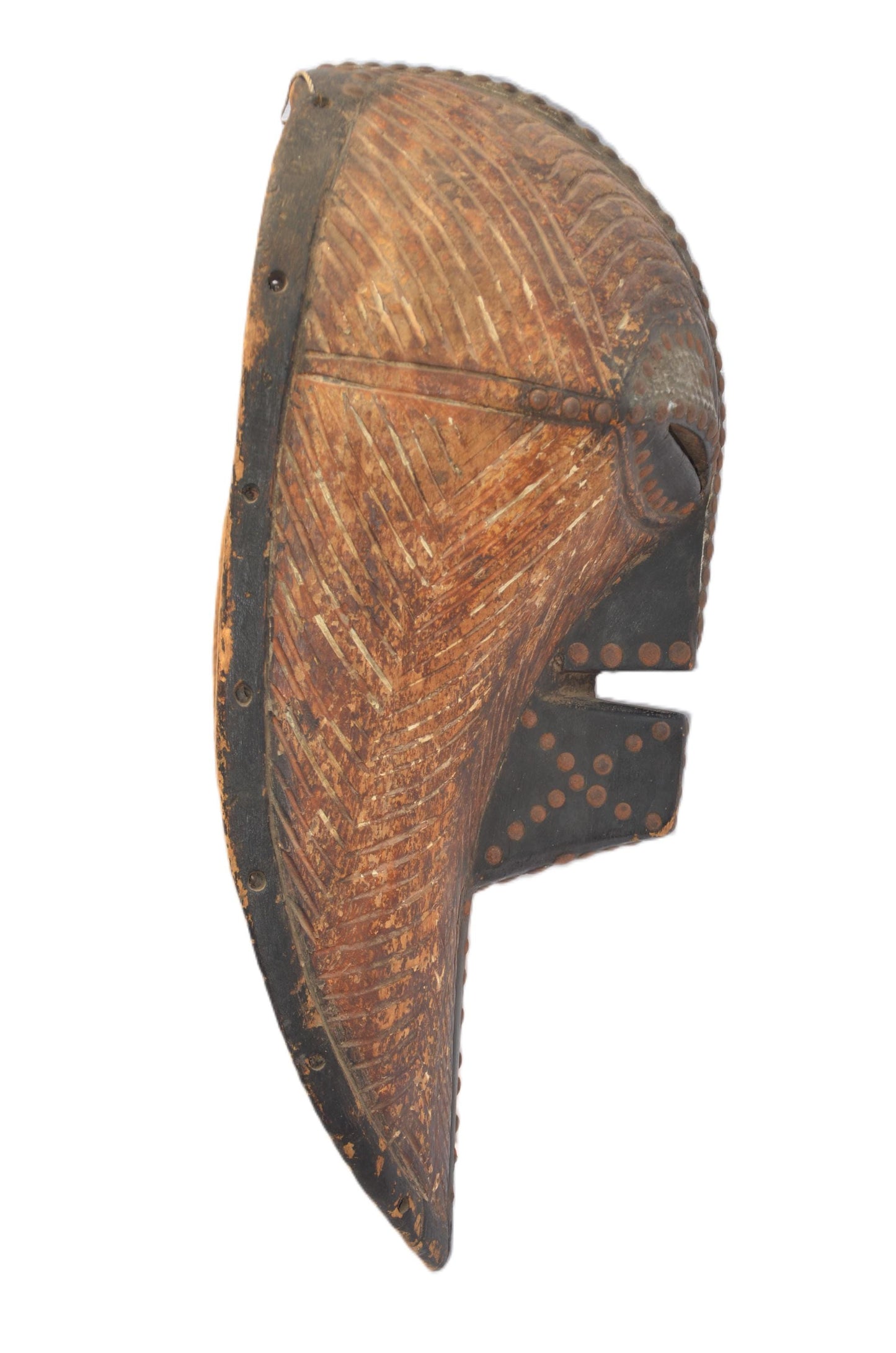 Songye Tribal Mask – Hand-Carved Wood Wall Decor – Congo African Ritual Art