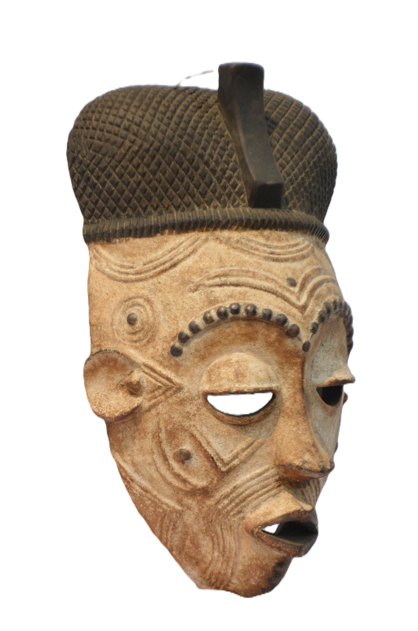 Rare Benelulua Mask – Hand-Carved Wood Tribal Wall Decor – Congo African Art