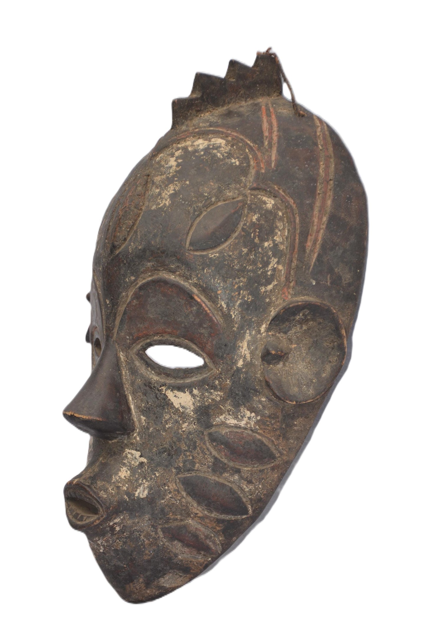 Mbole Mask, African Tribal Wall Decor, Rare Handmade Congo Art