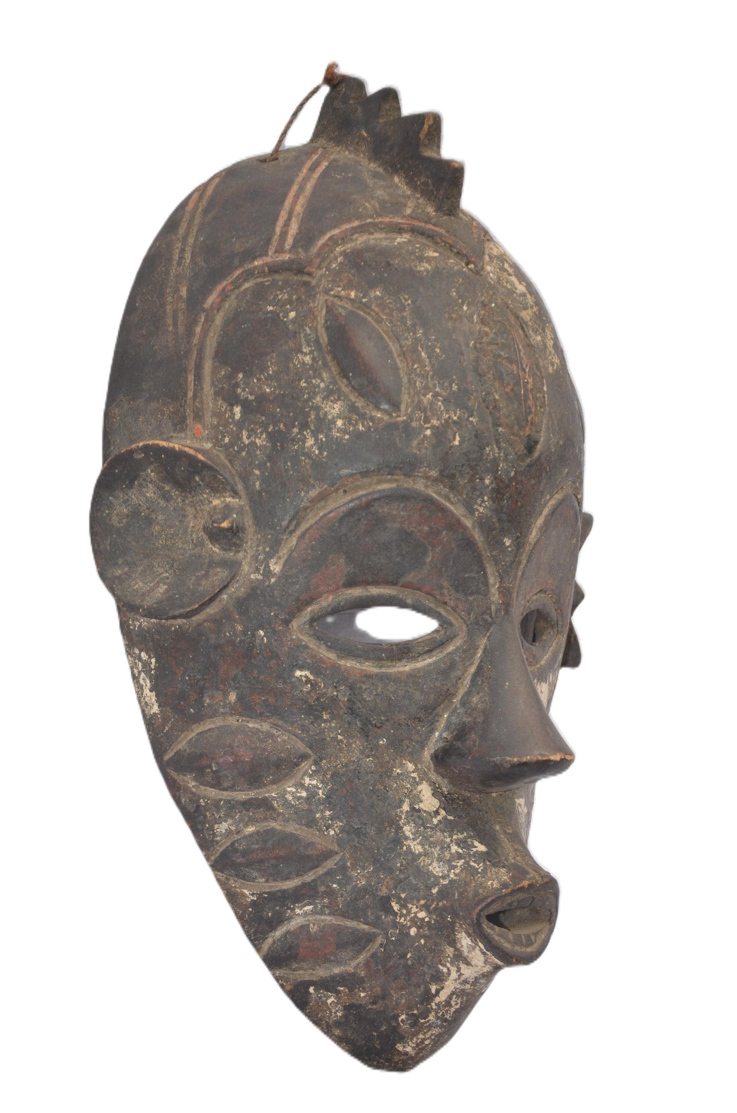 Mbole Mask, African Tribal Wall Decor, Rare Handmade Congo Art