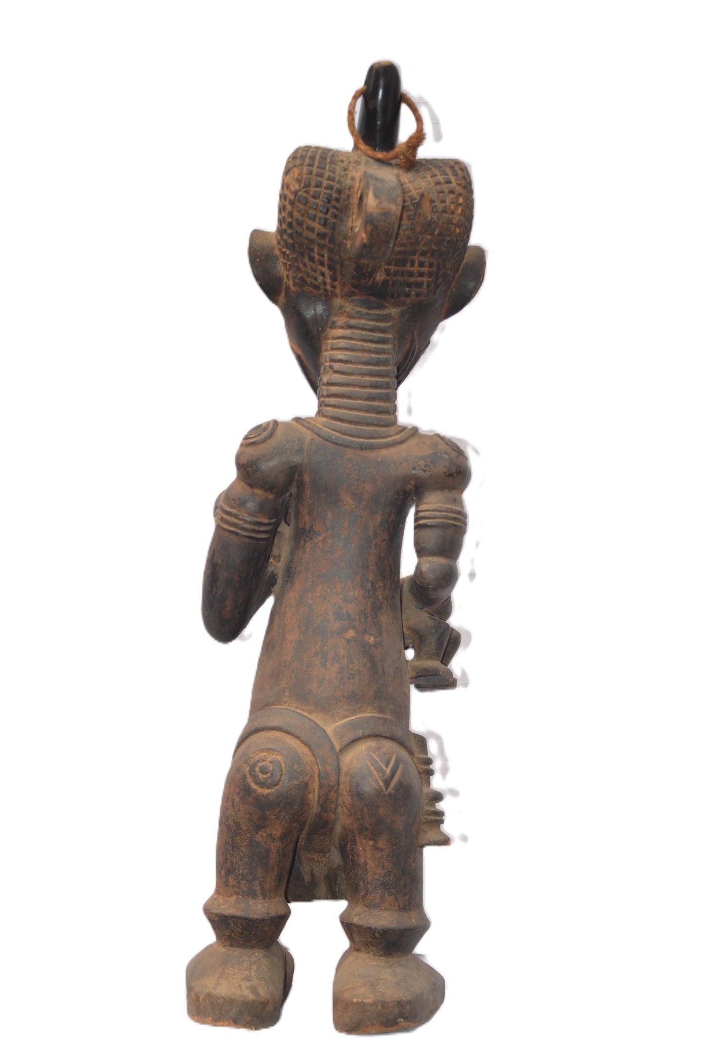 Benelulua Maternity Statue, African Mother & Child Hand-Carved Sculpture