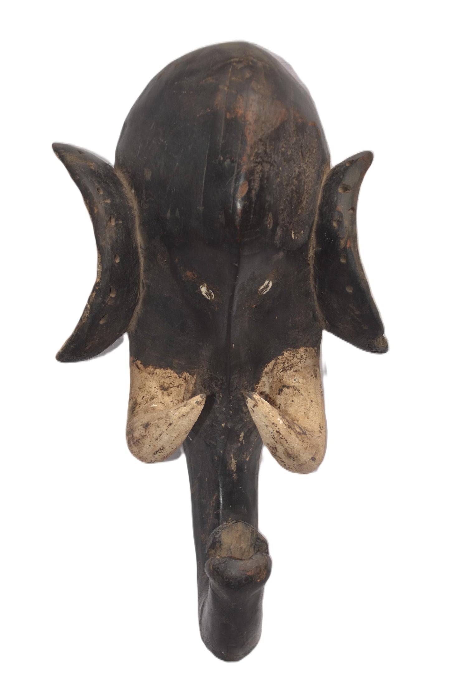 African Elephant Mask – Hand-Carved Wood Tribal Wall Art – Safari Home Decor
