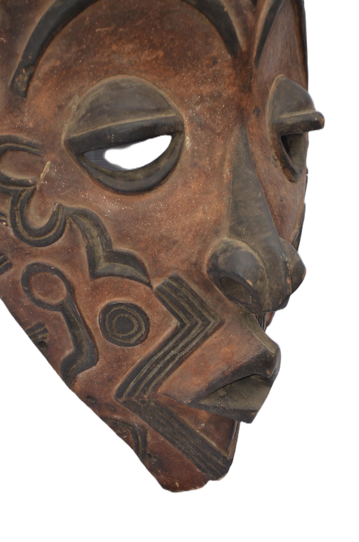 Benelulua Mask, African Tribal Wall Decor, Handmade Congo Art