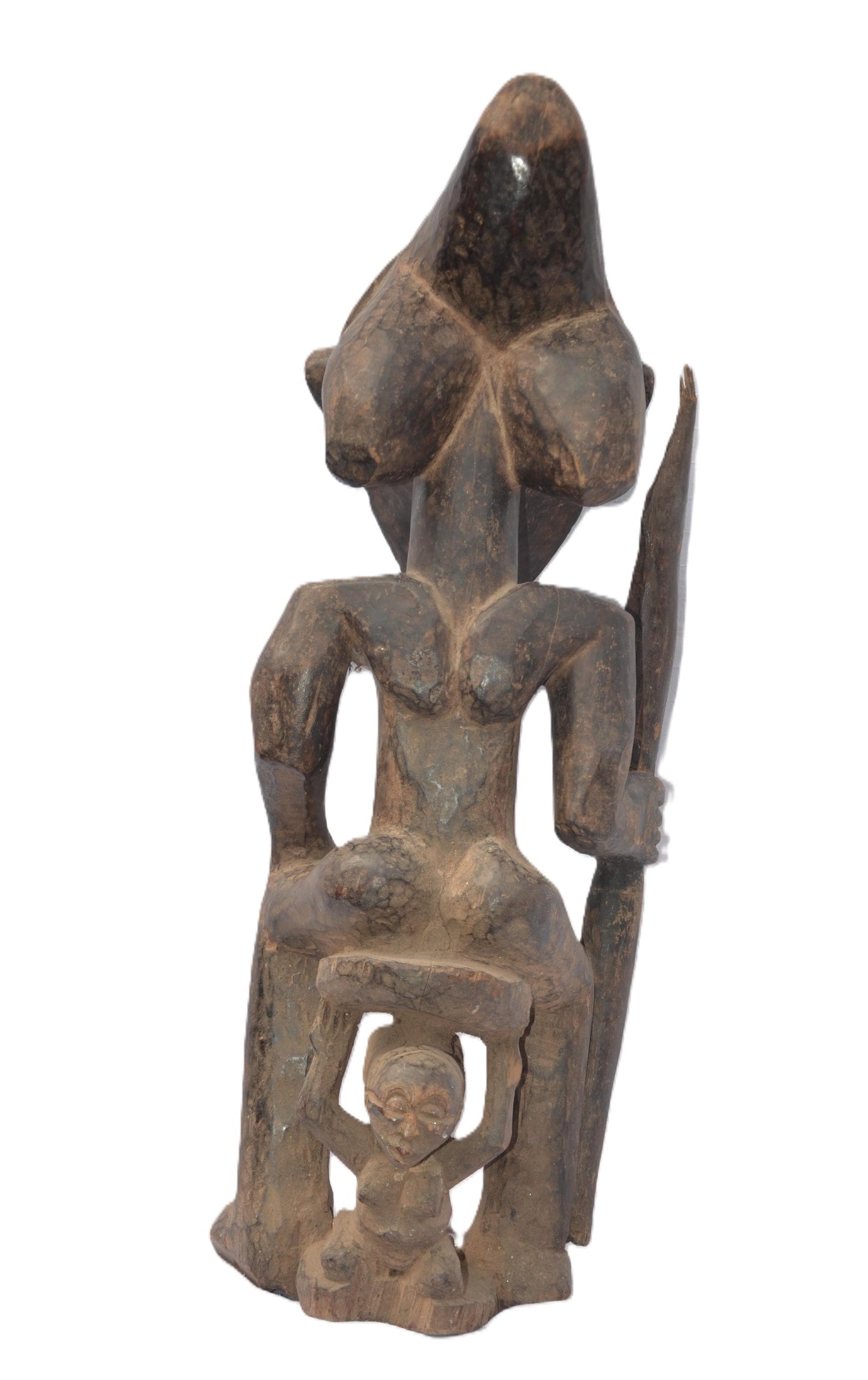 Hemba Chief Statue, African Tribal Sculpture, Handmade Congo Art