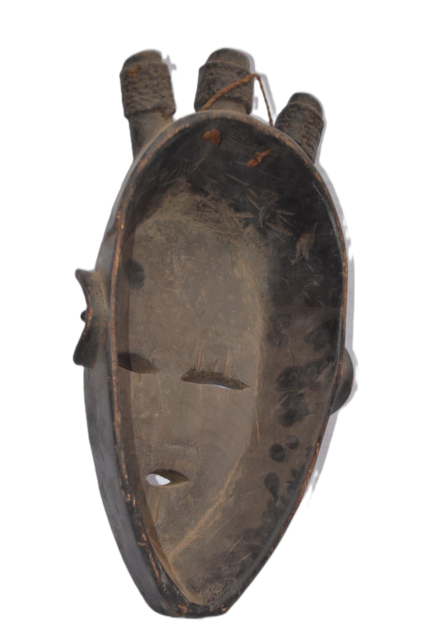 Hand-Carved Pende Tribal Mask – African Congo Wood Wall Art