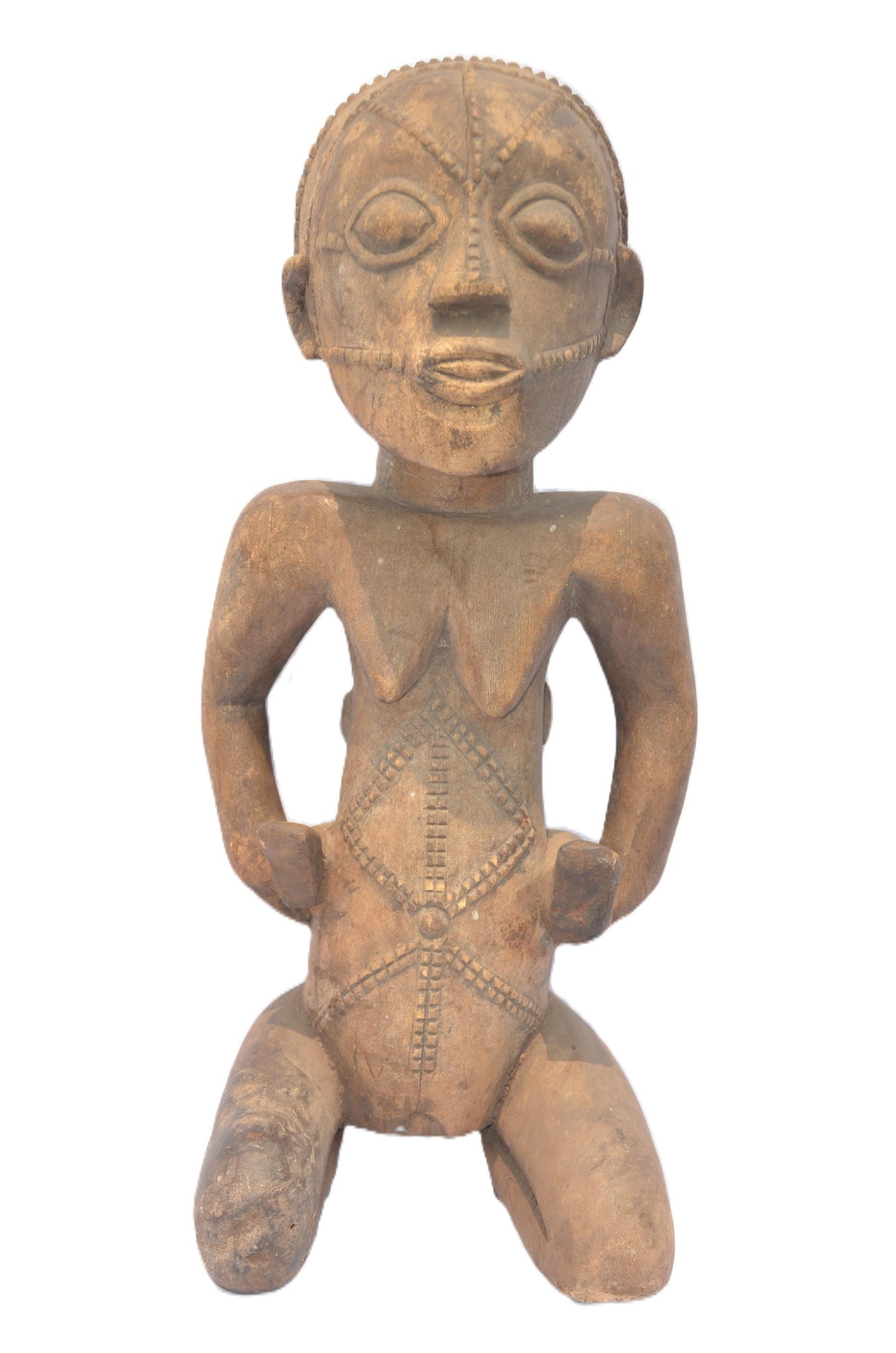 Tabwa Maternity Statue | Hand-Carved Wood Mother Child | Congo Tribal Fertility Art