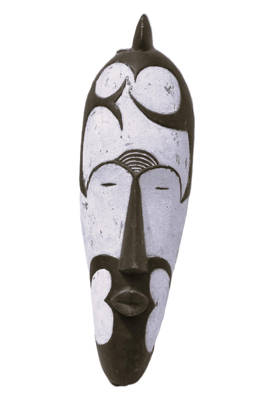 Luba African Tribal Mask - Handcarved Wood Wall Decor - Painted Sculpture Art