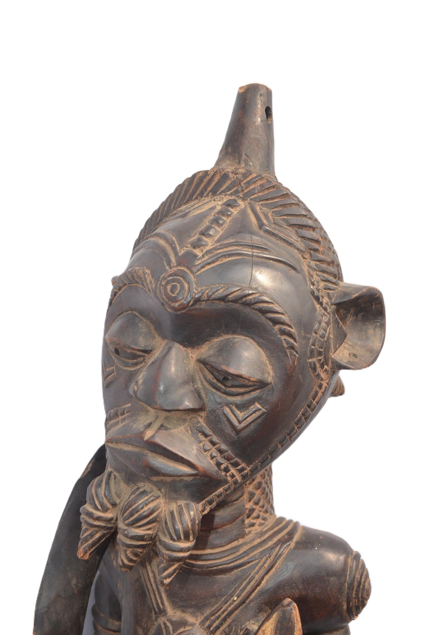 Benelulua Warrior Statue, African Tribal Sculpture, Rare Congo Art