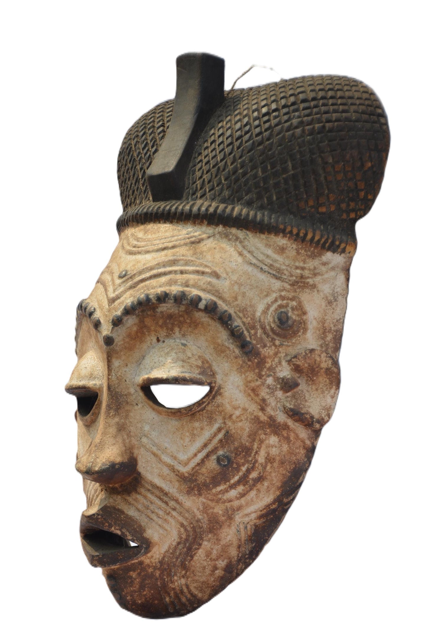 Rare Benelulua Mask – Hand-Carved Wood Tribal Wall Decor – Congo African Art