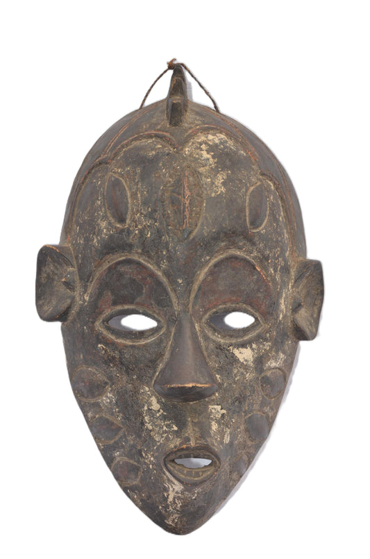 Mbole Mask, African Tribal Wall Decor, Rare Handmade Congo Art