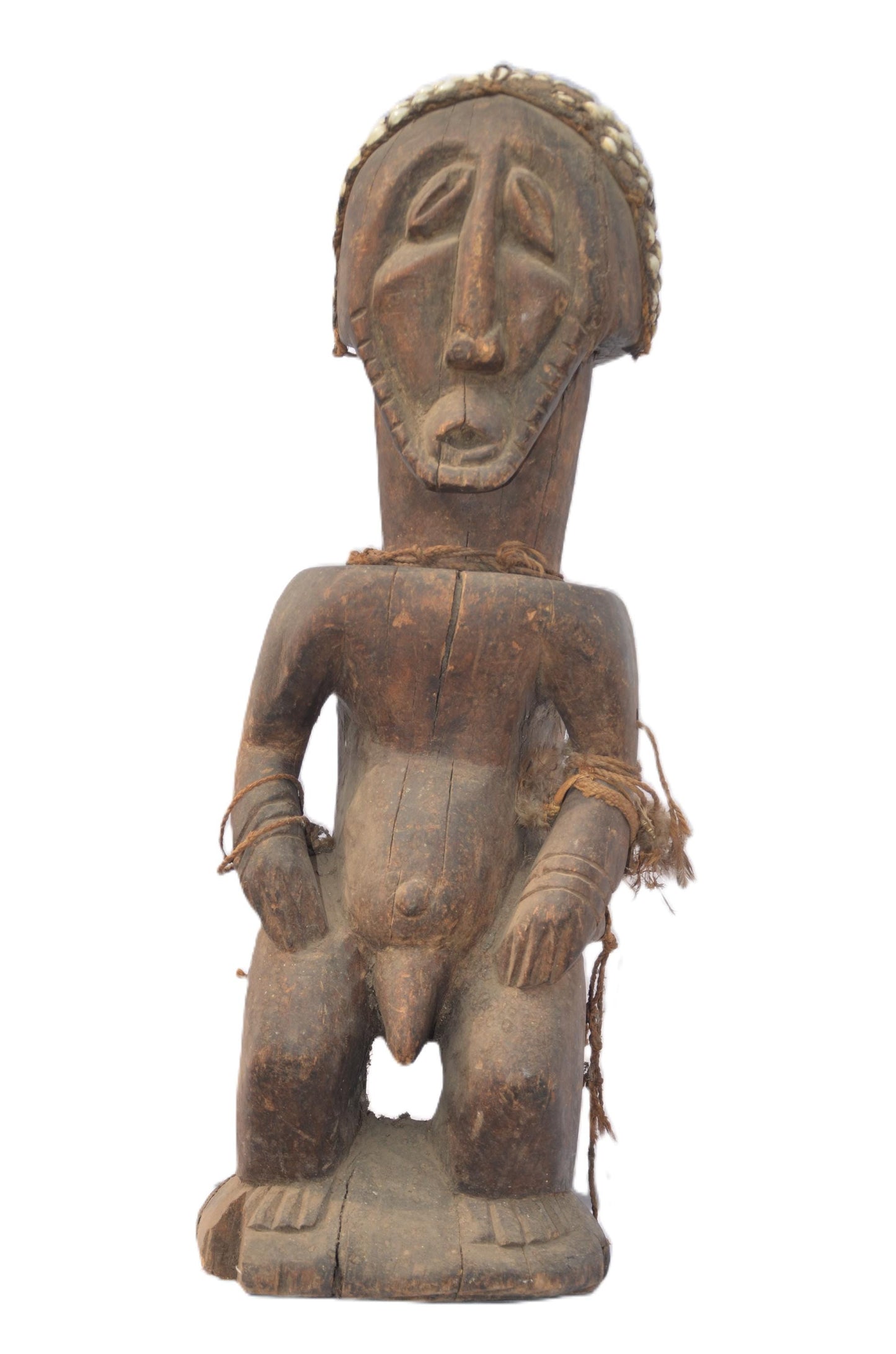 Fetish Bakongo Statue – African Tribal Wood Sculpture – Hand-Carved Congo Art