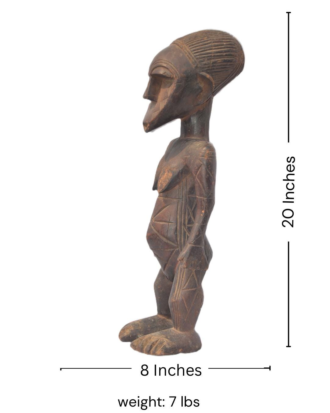 Ngweto Statue, African Tribal Sculpture, Handmade Congo Art Decor