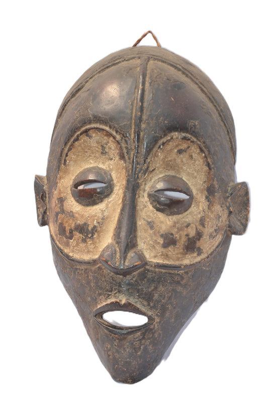 Chokwe Tribal Mask – Hand-Carved Wood Wall Decor – Congo African Ritual Art