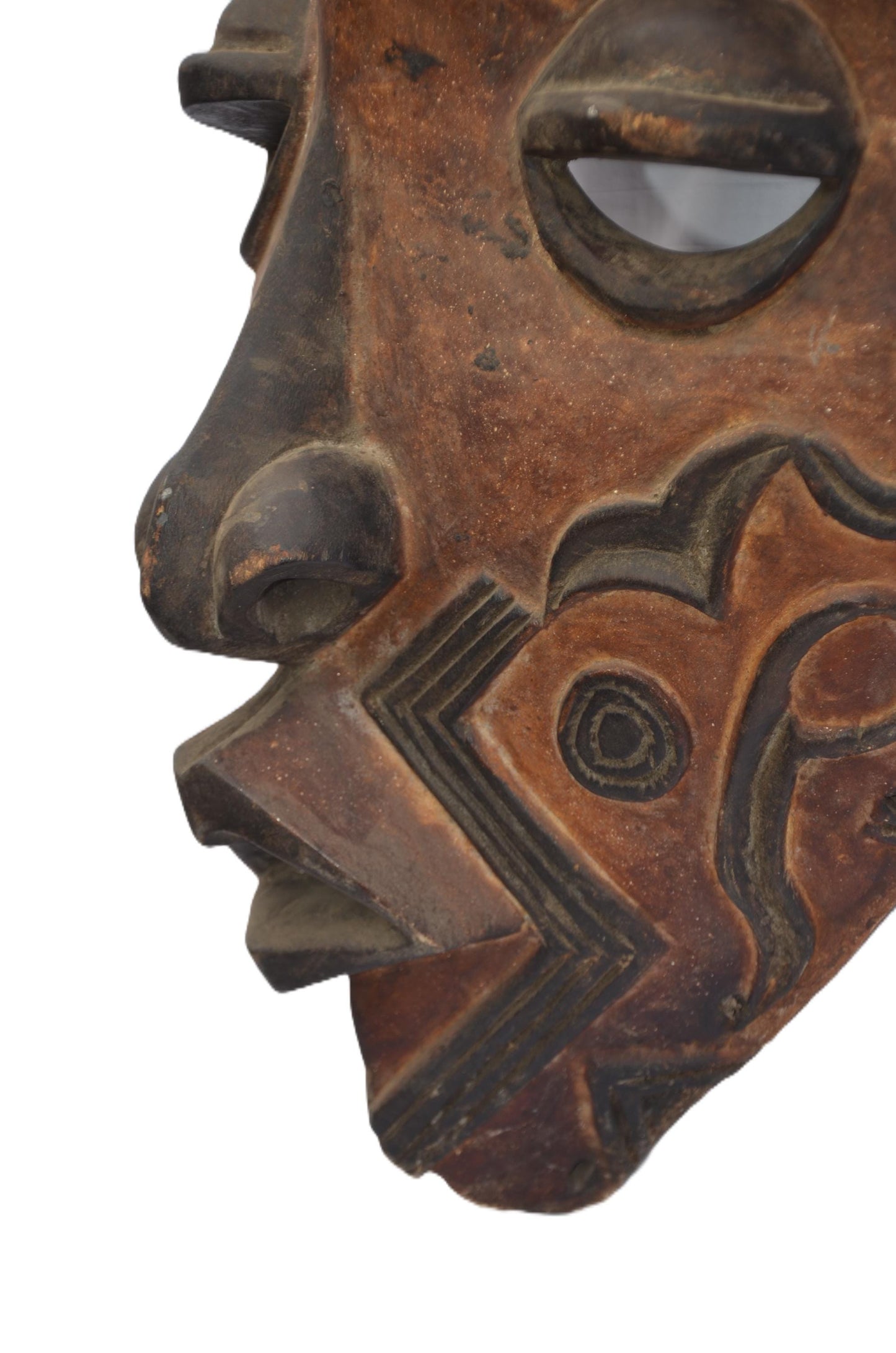 Benelulua Mask, African Tribal Wall Decor, Handmade Congo Art