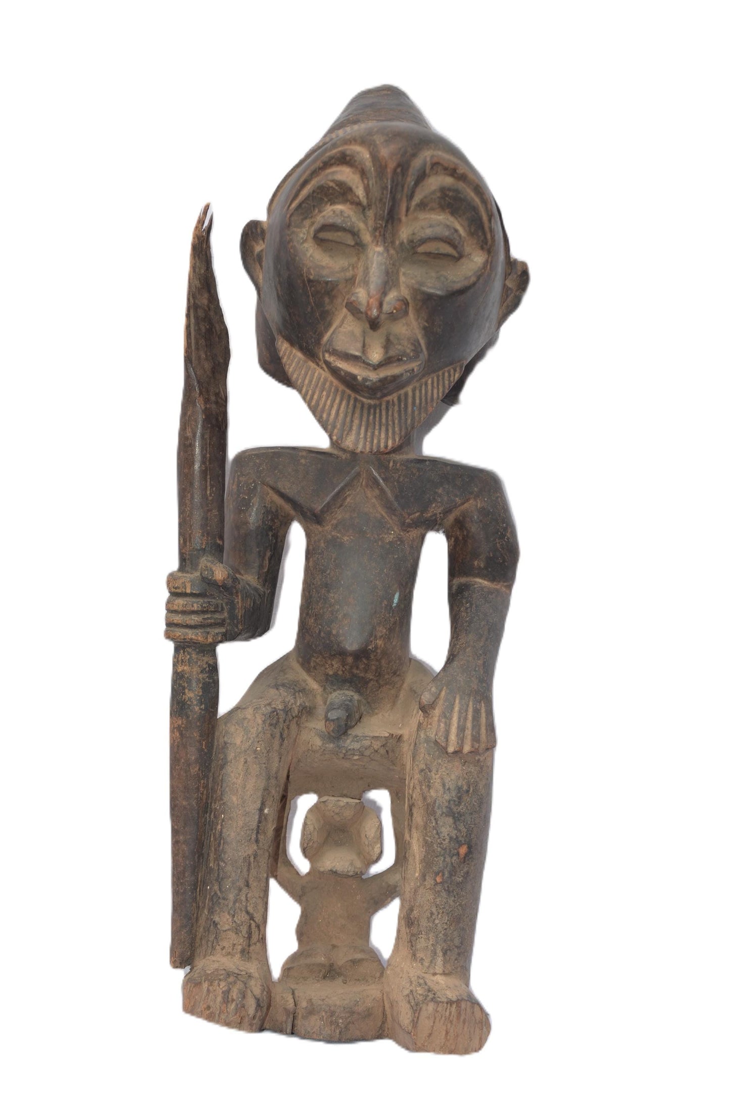 Hemba Chief Statue, African Tribal Sculpture, Handmade Congo Art
