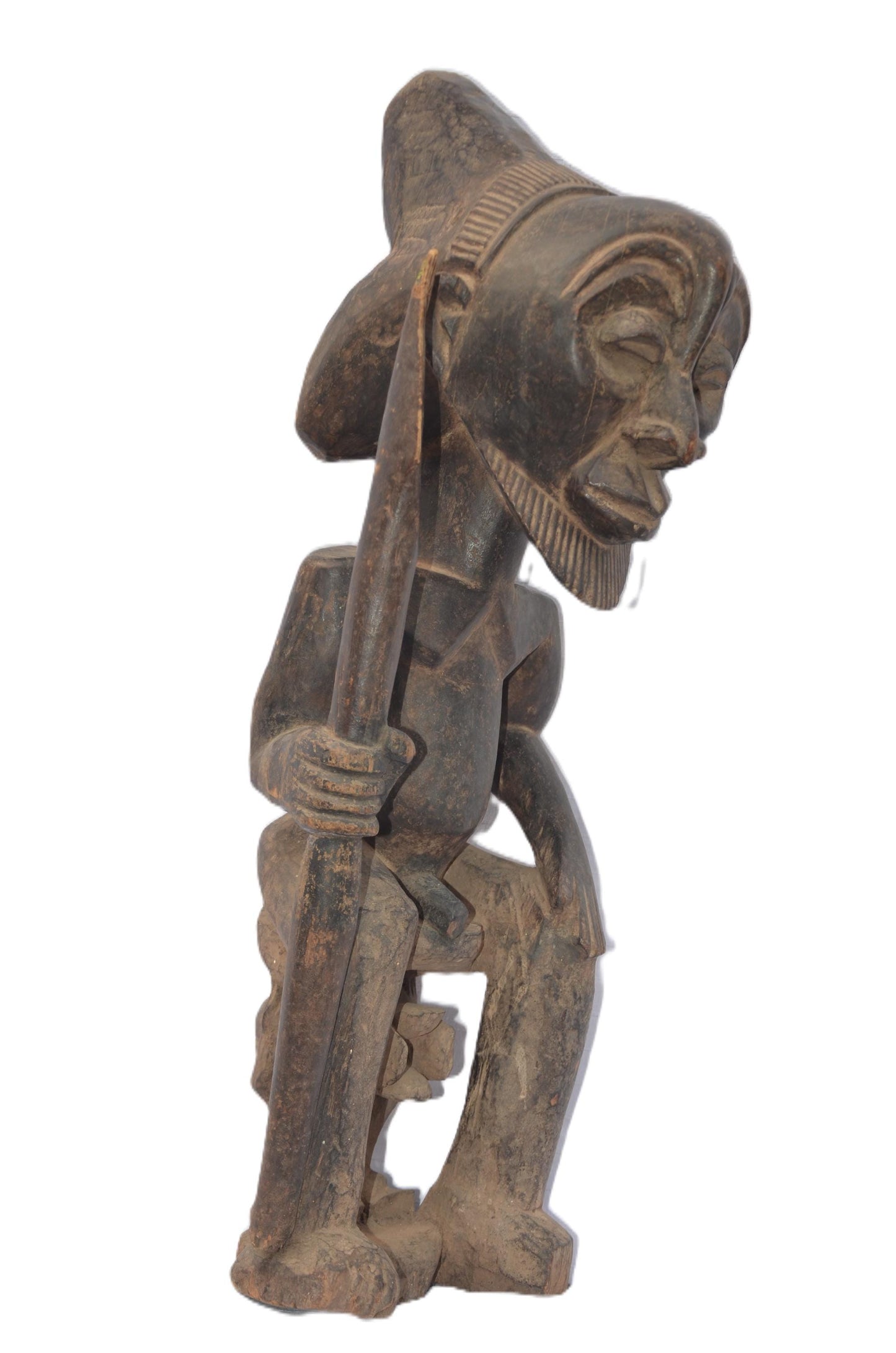 Hemba Chief Statue, African Tribal Sculpture, Handmade Congo Art