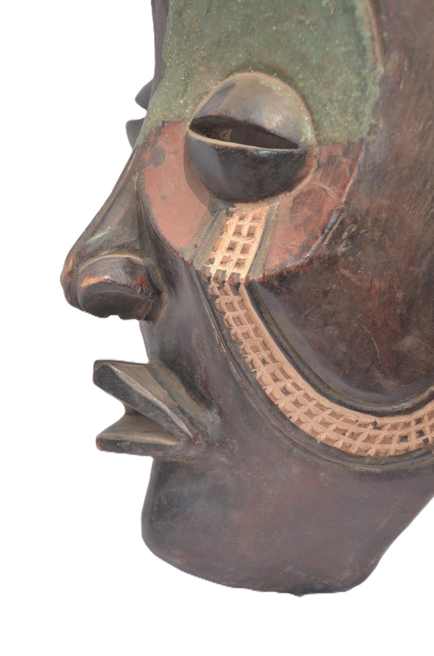 Chokwe Mask, African Tribal Wall Decor, Handmade Congo Art