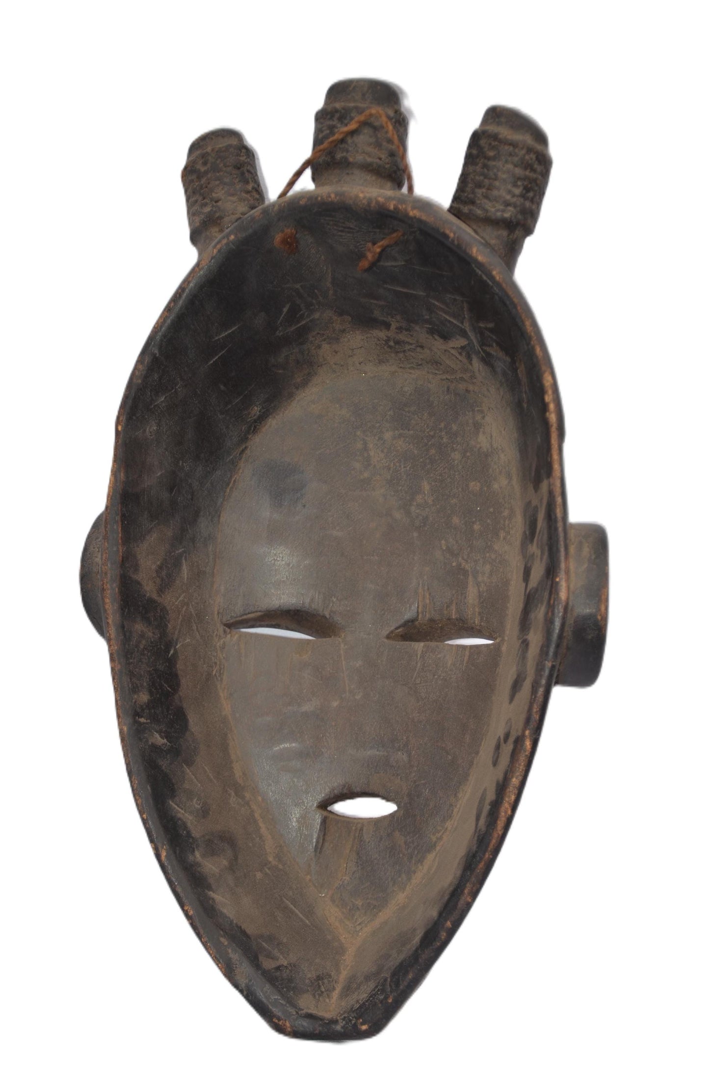 Hand-Carved Pende Tribal Mask – African Congo Wood Wall Art